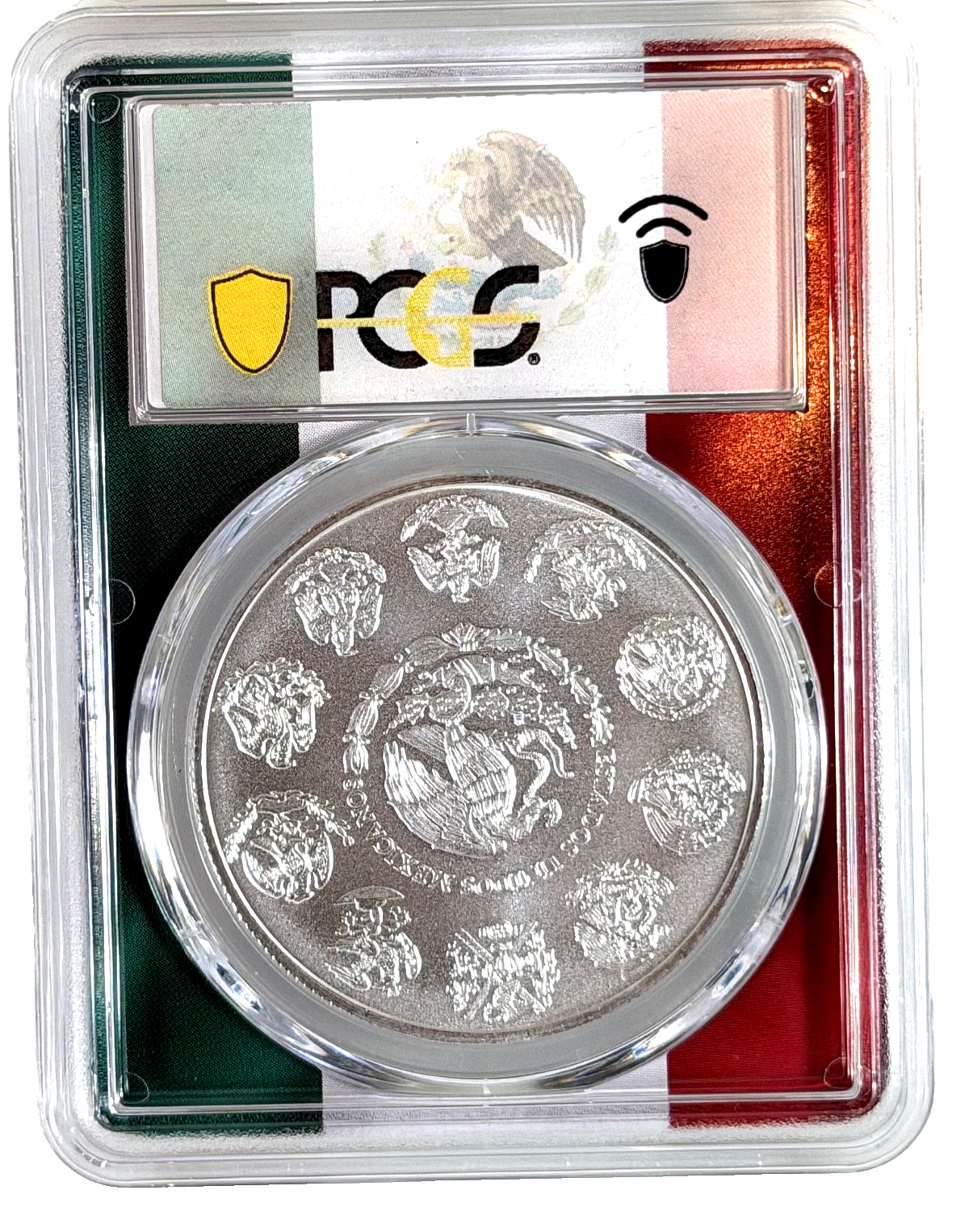 🇲🇽 2022-Mo Mexico 1 oz Silver Libertad PCGS MS70 – Flag Picture Frame Label