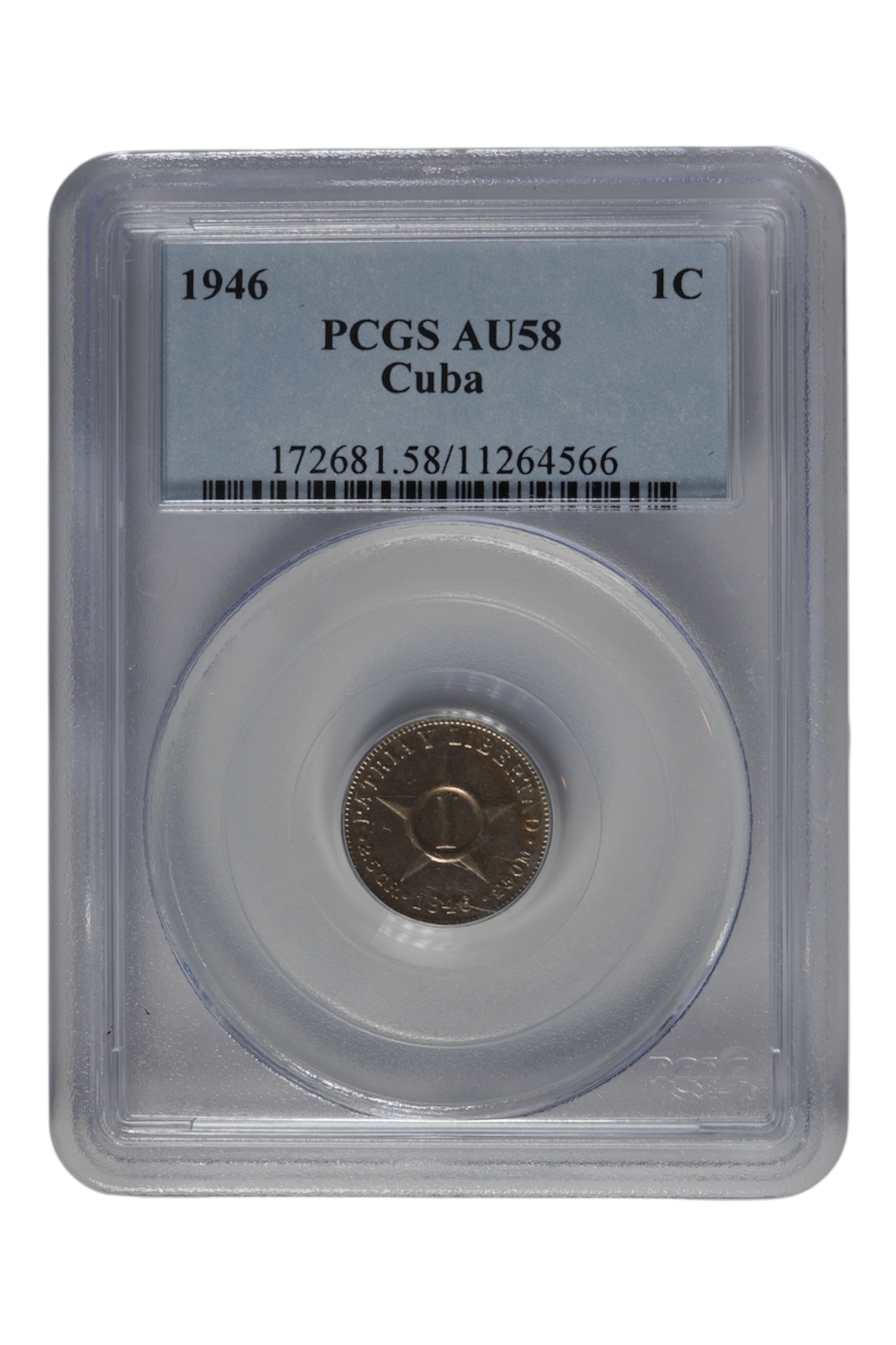 1946 Cuba Cuba 1 Peso PCGS AU-58