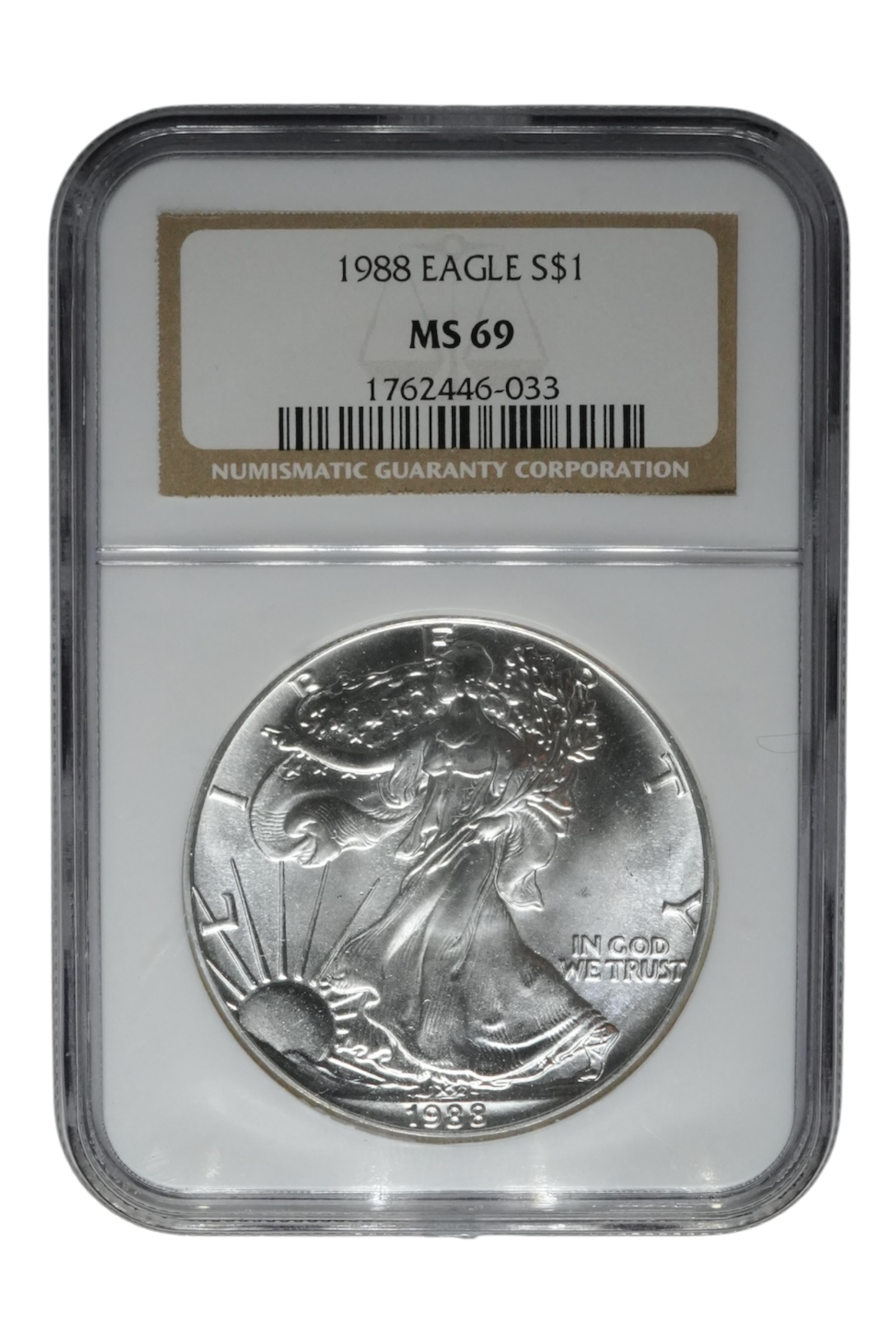 1988 1 oz American Silver Eagle NGC MS 69