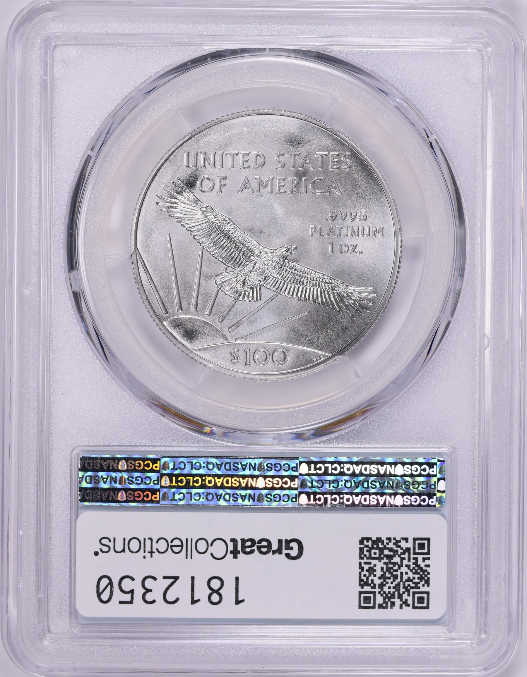 2017 $100 One-Ounce Platinum American Eagle First Strike 20th Anniversary PCGS MS-70