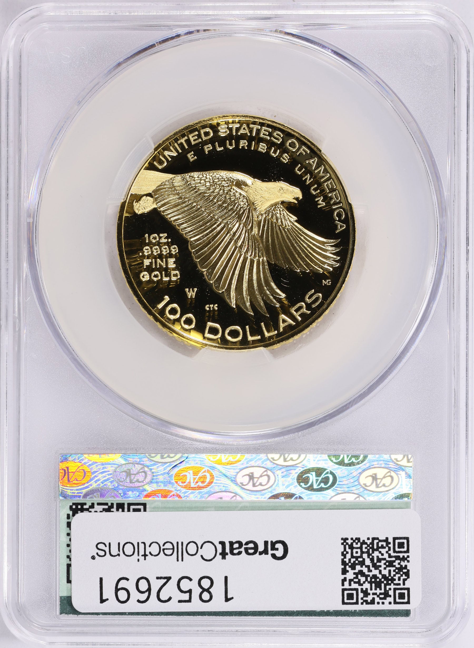 2017-W Gold $100 American Liberty High Relief 225th Anniversary U.S. Mint CACG Proof-70 DCAM (2024 West Point Mint Hoard)