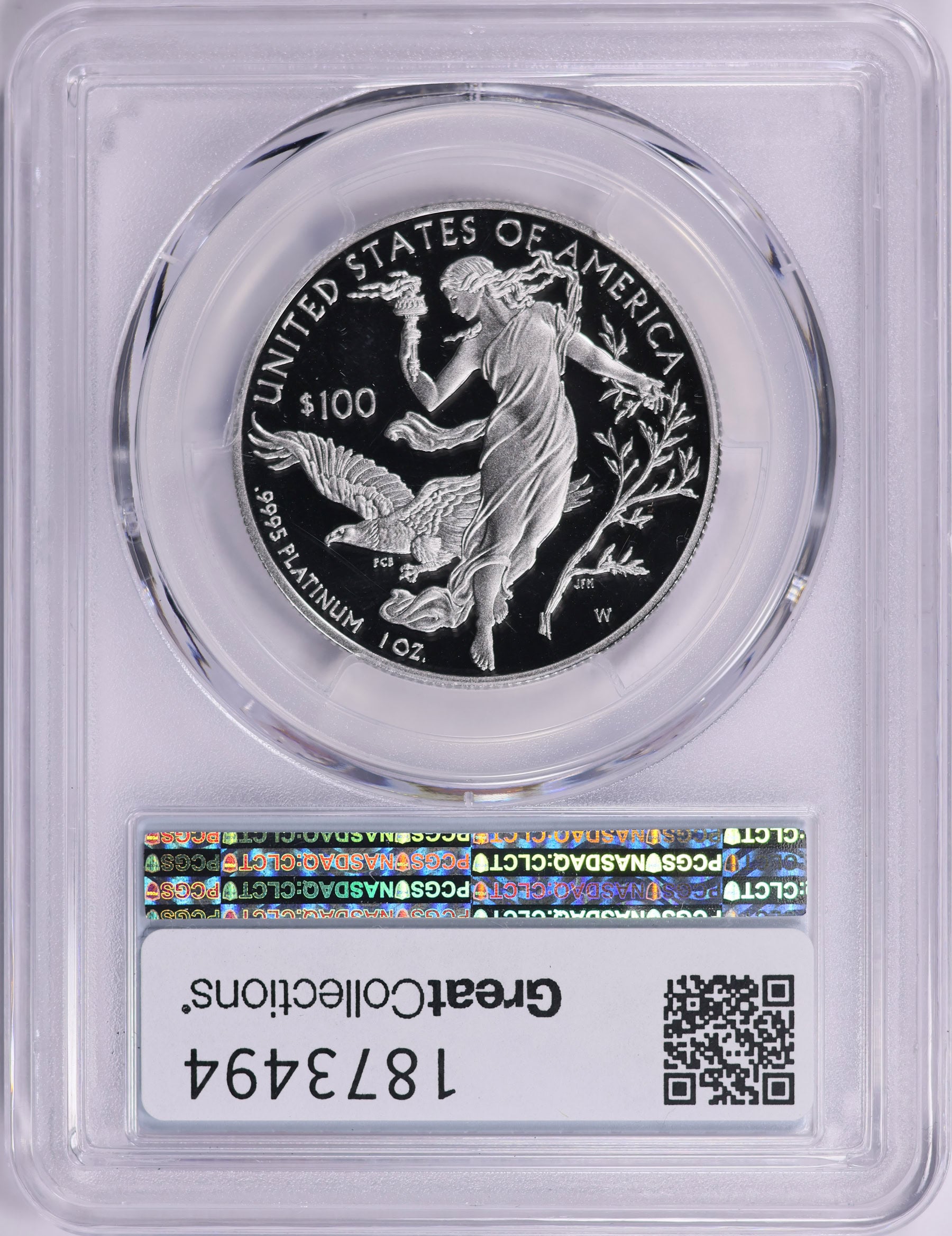 2016-W $100 One-Ounce Platinum American Eagle First Strike PCGS Proof-70 DCAM
