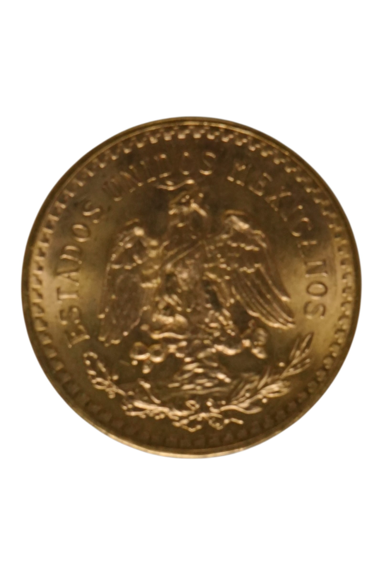 1947 1.2057 oz Gold Mexico 50 Pesos Centenario BU