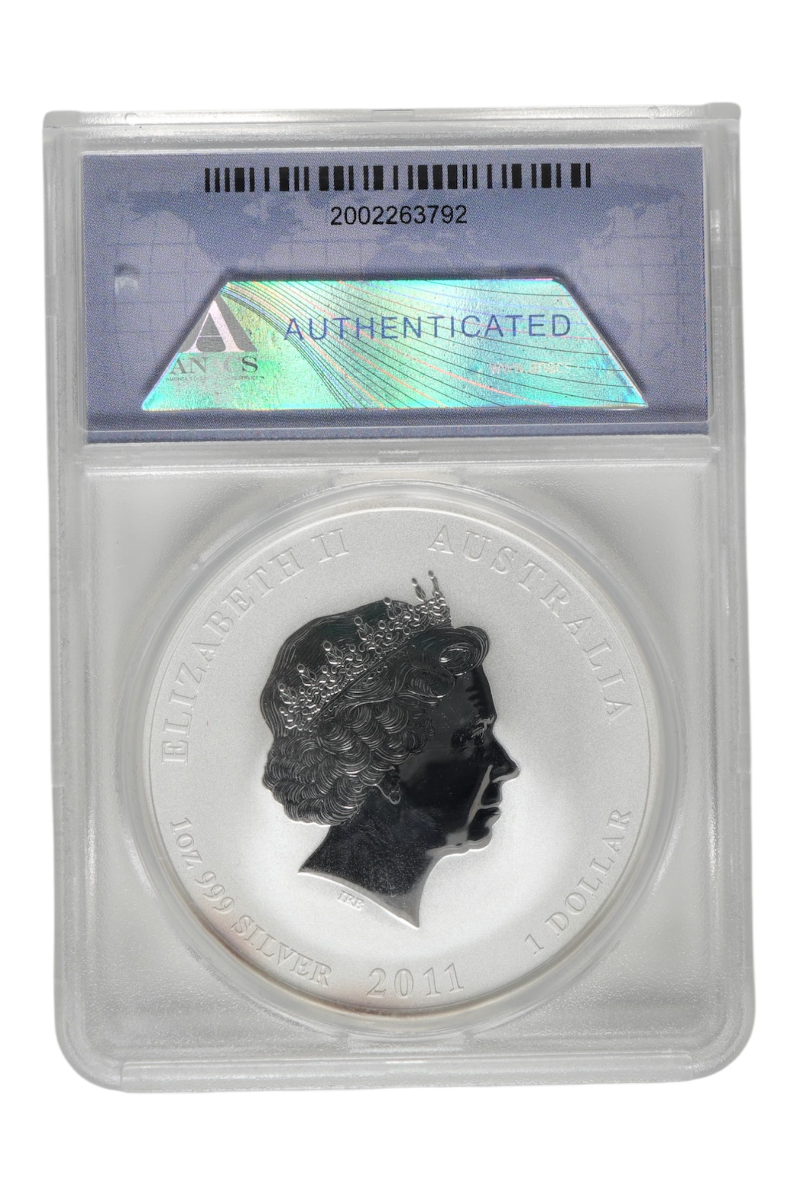 2011-P 1 oz Silver Australia Lunar Rabbit ANACS MS 70 DCAM