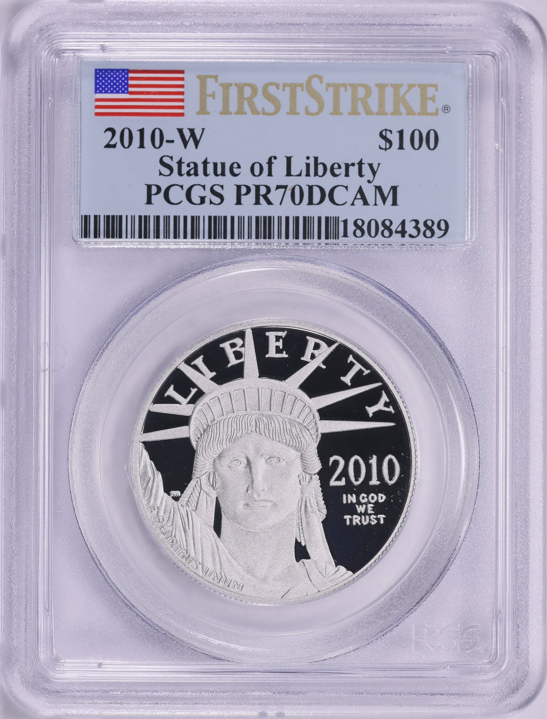 2010-W $100 One-Ounce Platinum American Eagle First Strike PCGS Proof-70 DCAM