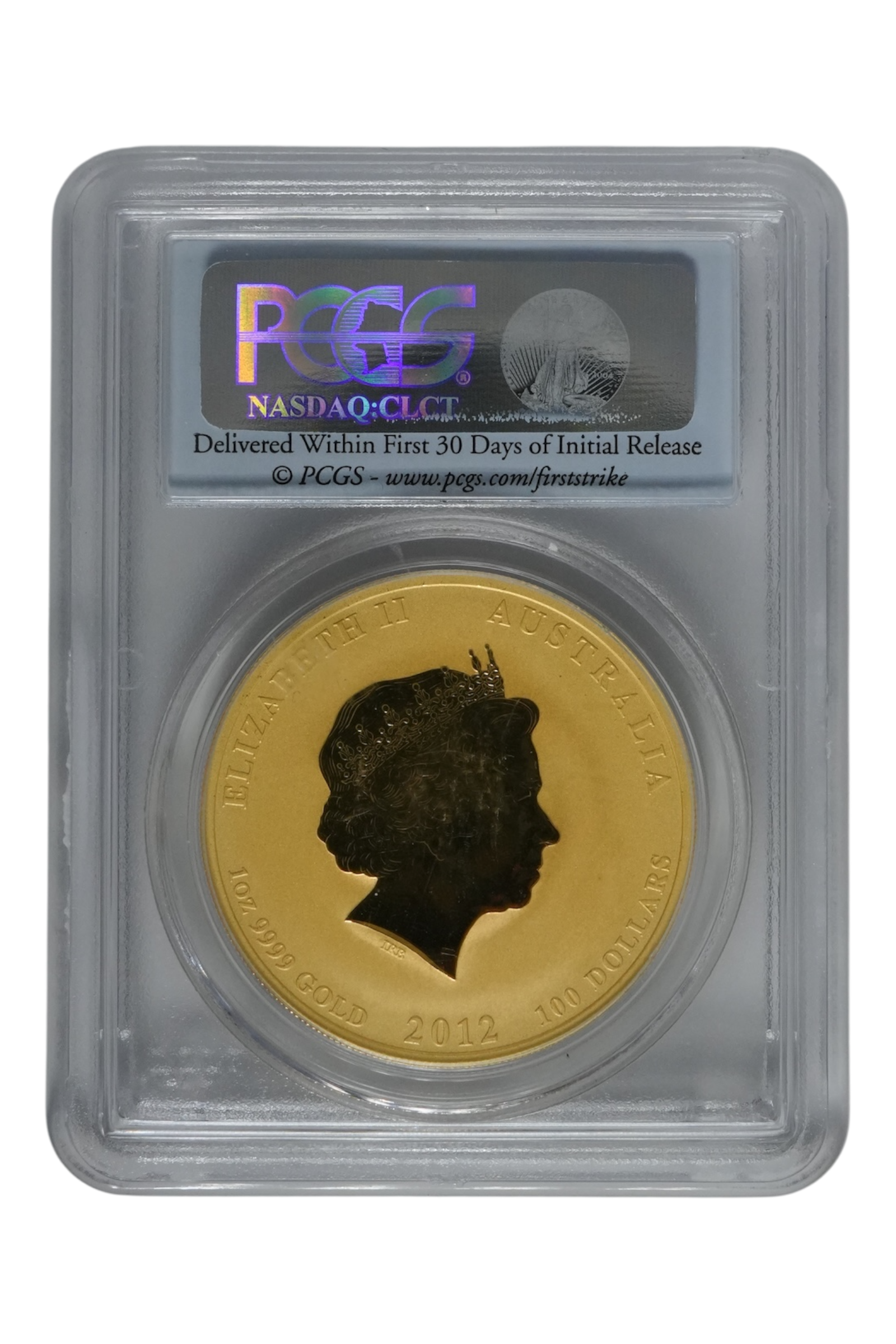 2012 1 oz Gold Australia Lunar Dragon PCGS MS-69