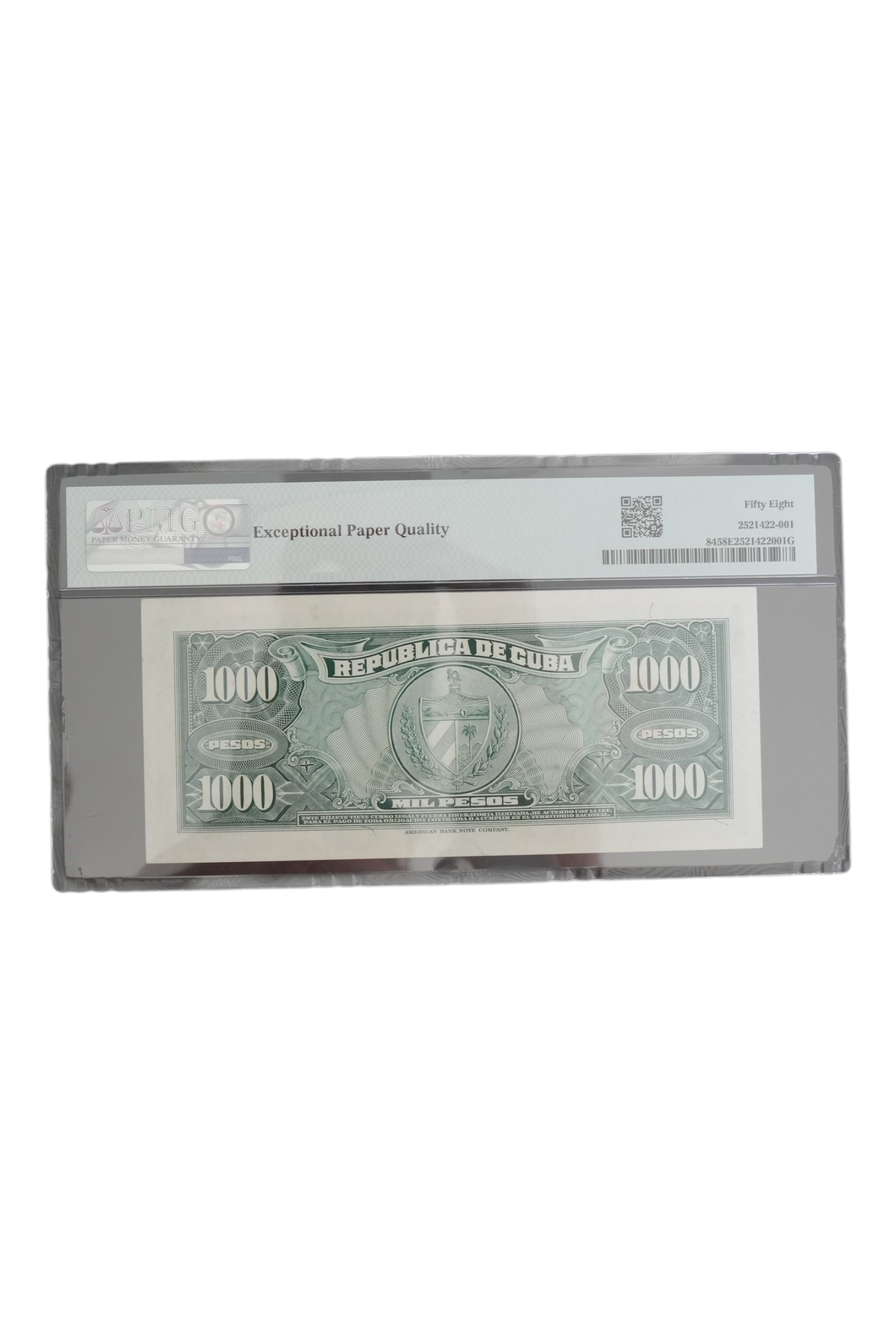 1950 Cuba Banknote 1000 Pesos PMG 58 EPQ