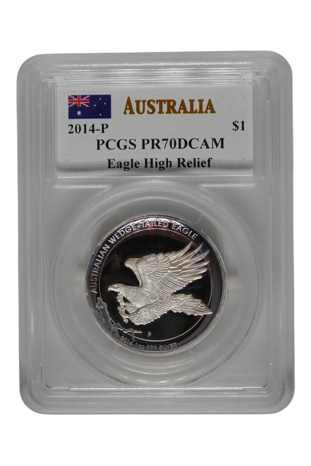 2014-P 1 oz Australia Silver Wedge Tailed Eagle High Relief PCGS PR 70 DCAM
