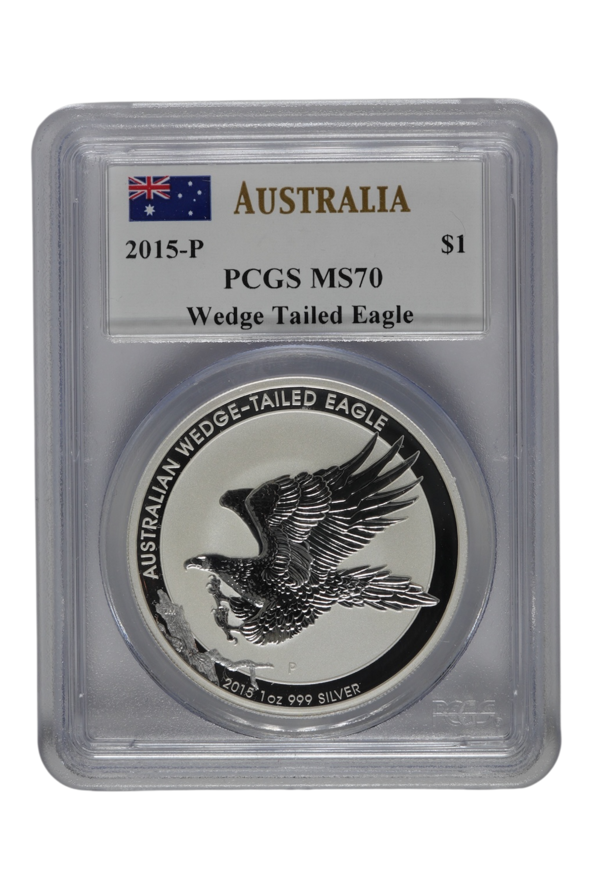 2015-P 1 oz Australia Silver Wedge Tailed Eagle PCGS MS 70