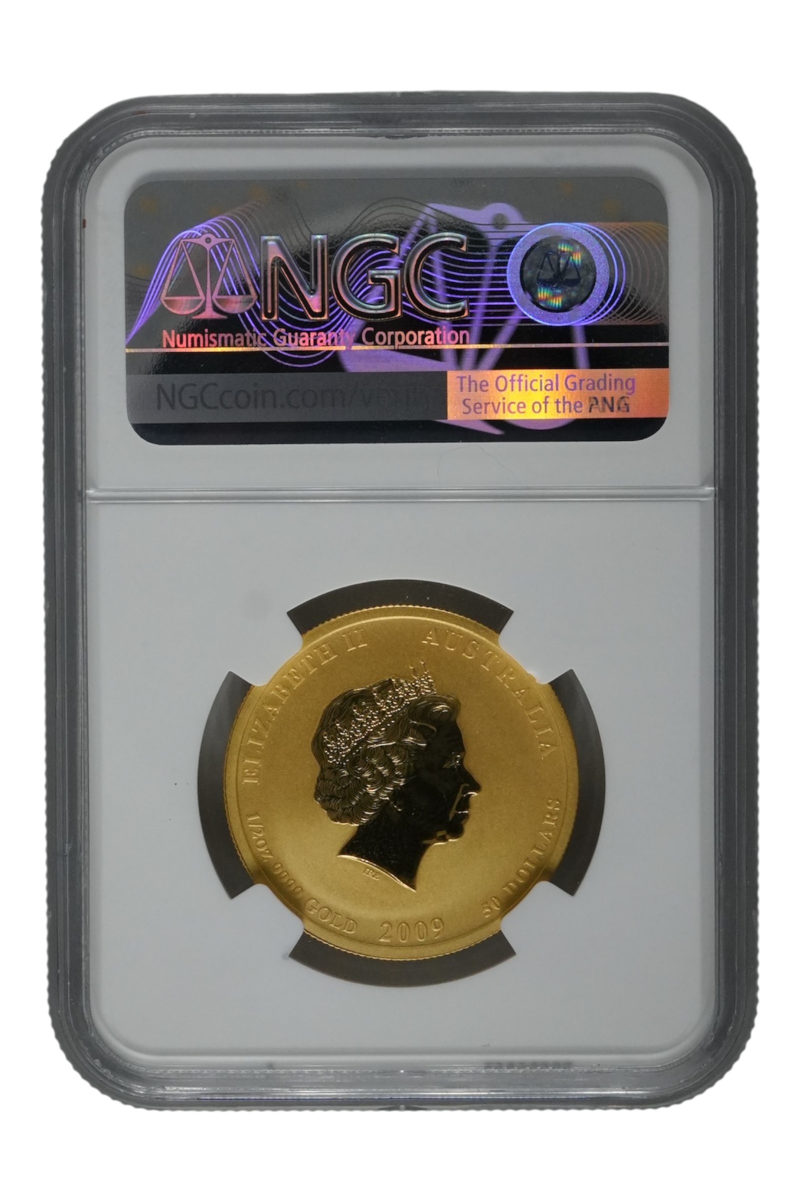 2009-P 1/2 oz Gold Australia Lunar Ox NGC MS 69 Colorized