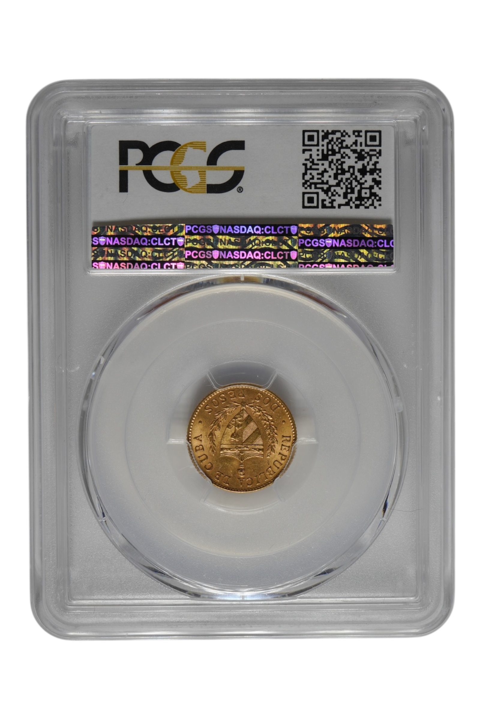 Cuba 1916 Gold 2 Pesos PCGS MS-63