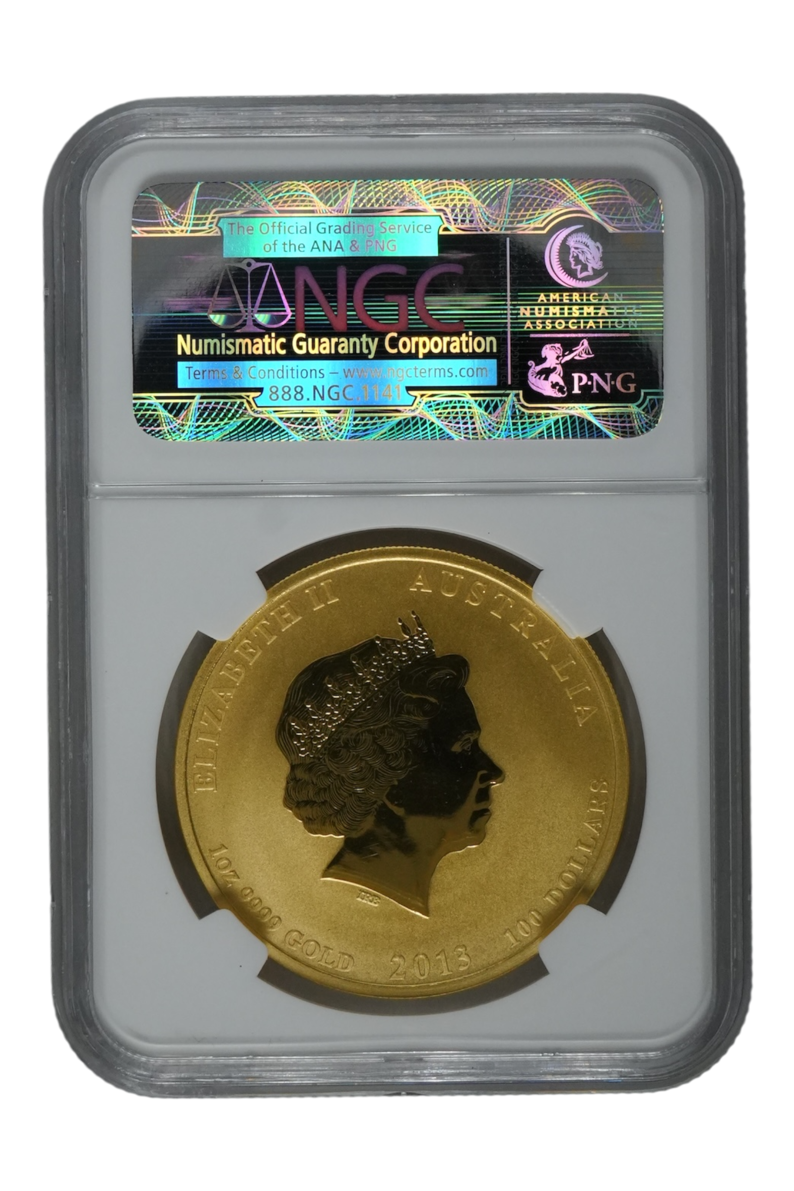2013 1 oz Gold Australia Lunar Snake NGC MS 69 ER