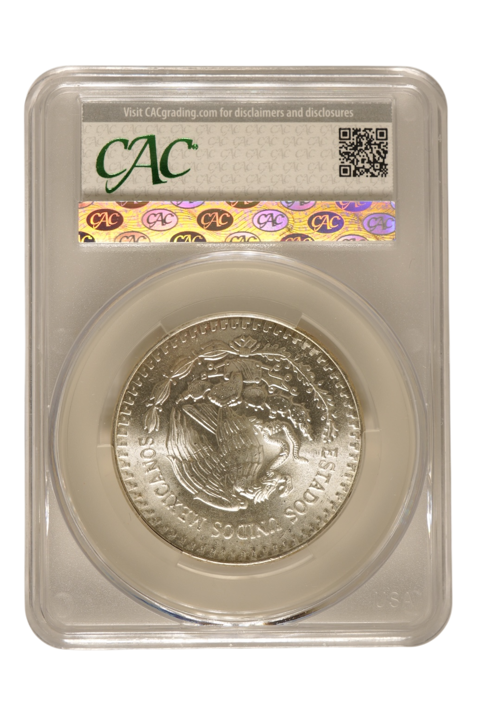 1984-Mo 1 oz Silver Mexico Libertad CACG MS 66