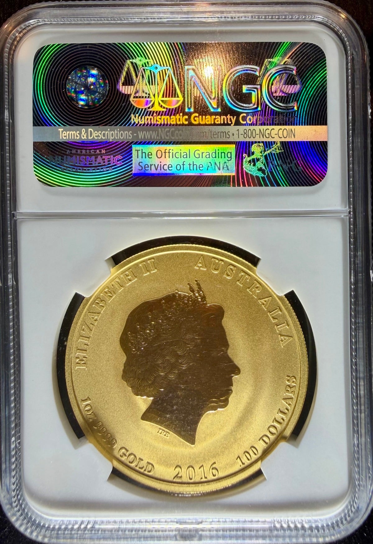 2016 1 oz Gold Australia Lunar Monkey NGC MS 69