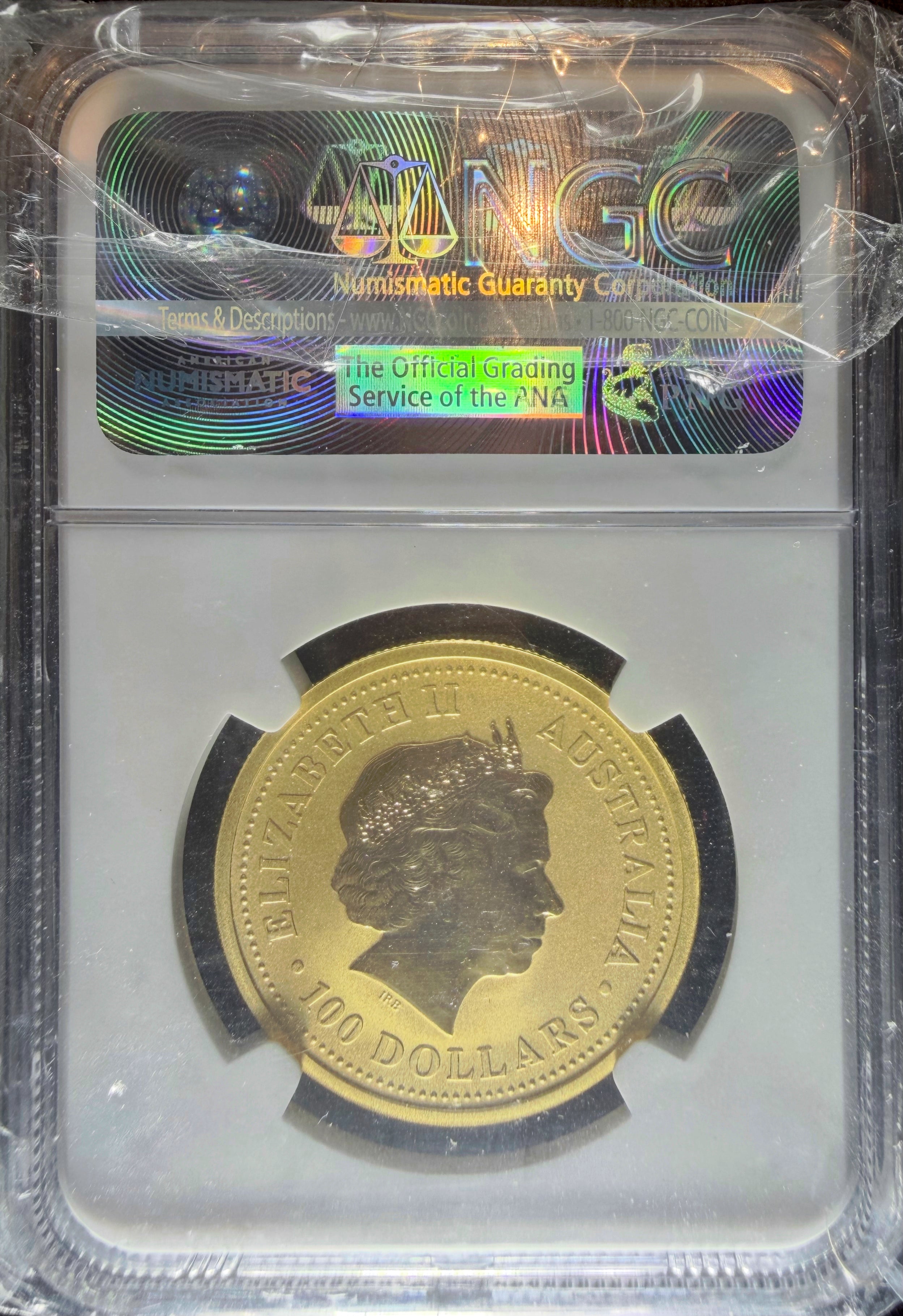 2007 1 oz Gold Australia Lunar Pig NGC MS 70