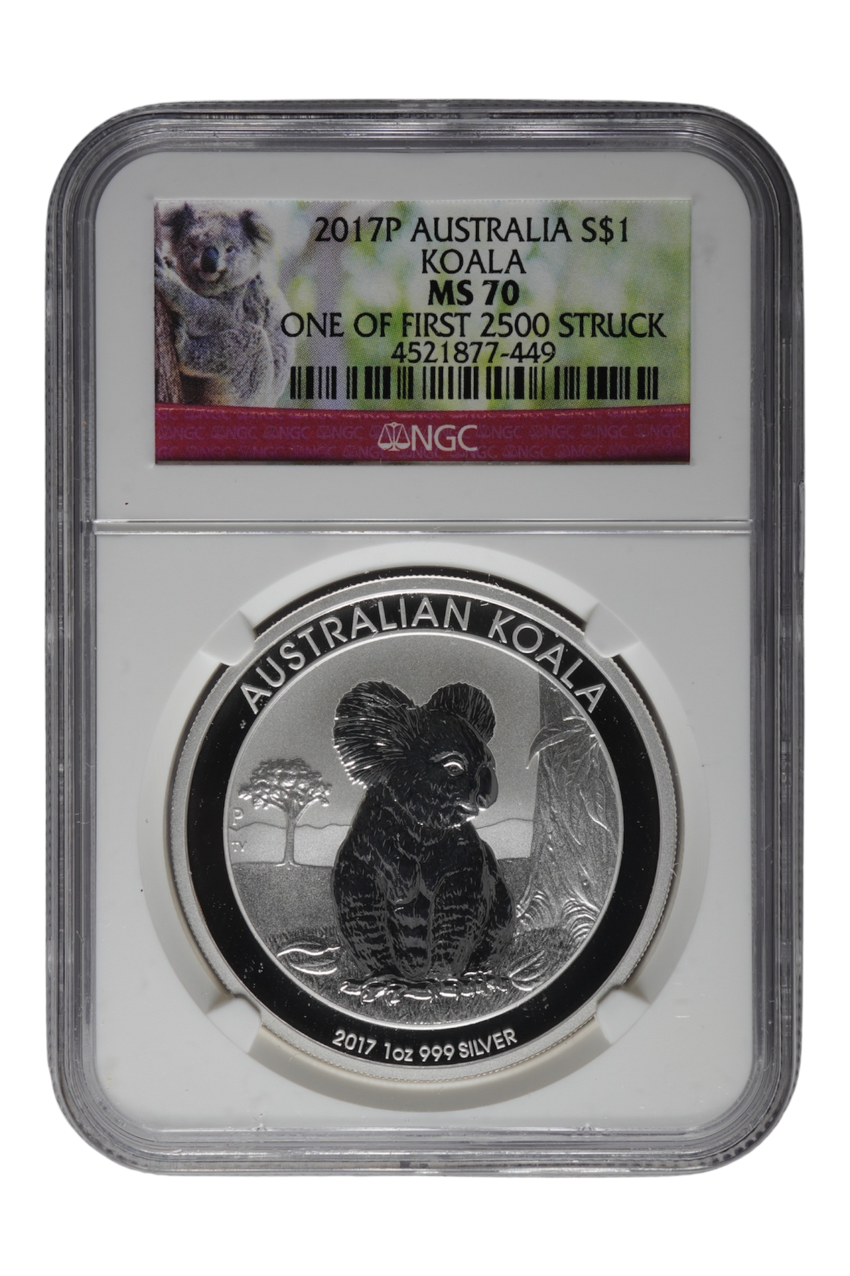 2017 1 oz Australia Silver Koala NGC MS 70