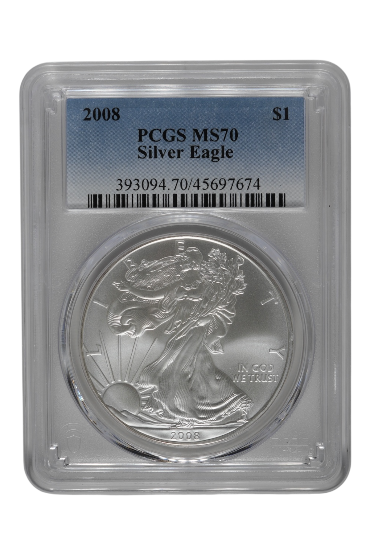 2008 1 oz American Silver Eagle PCGS MS 70