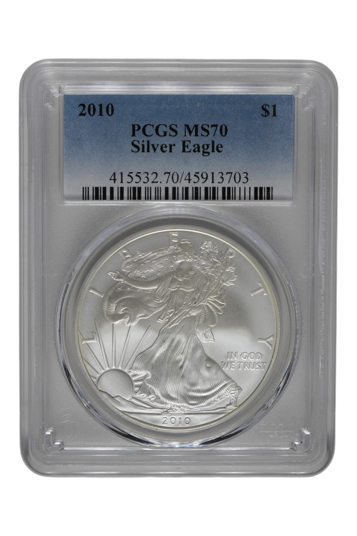 2010 1 oz American Silver Eagle PCGS MS 70