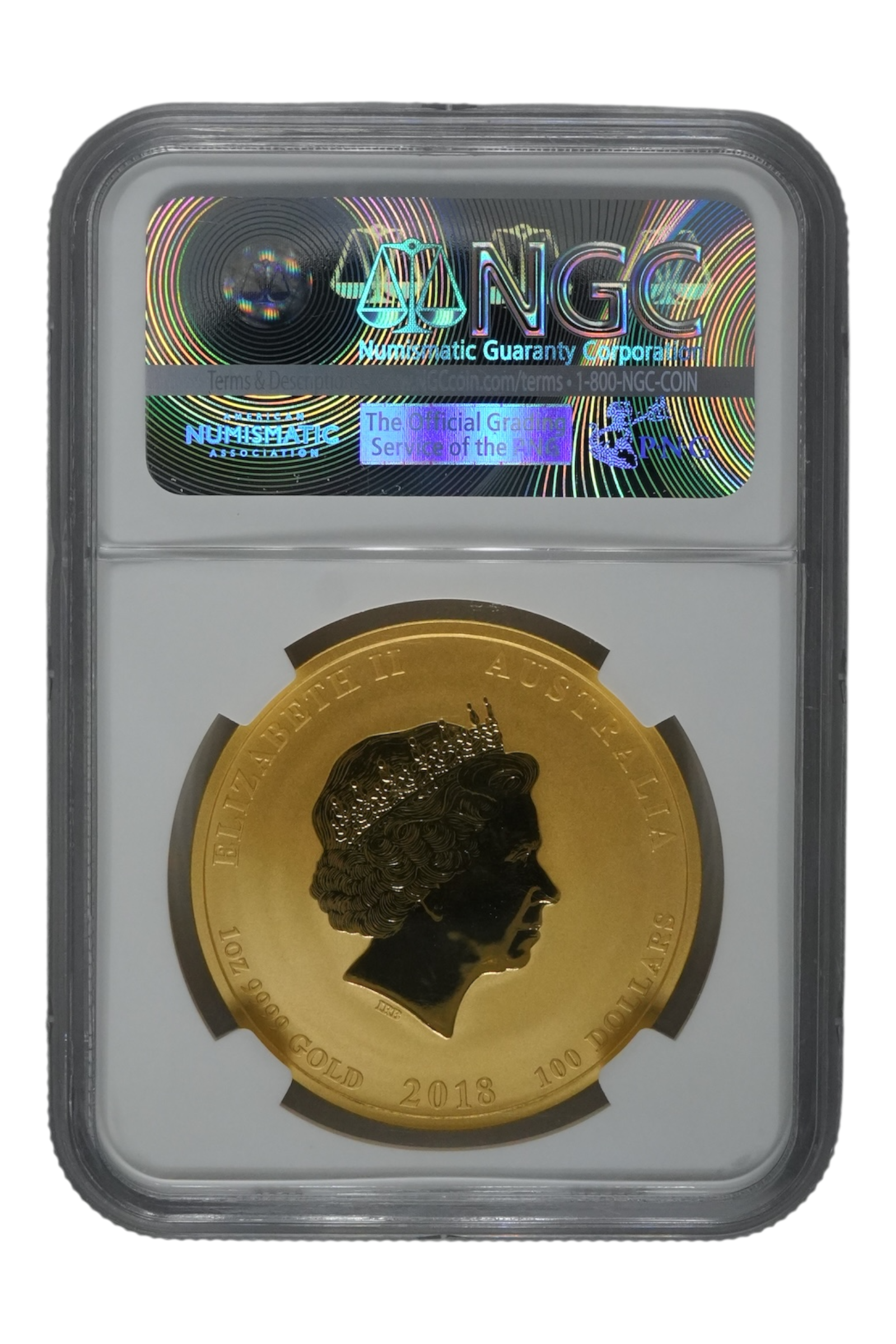 2018 1 oz Gold Australia Lunar Dog NGC MS 70 FDI