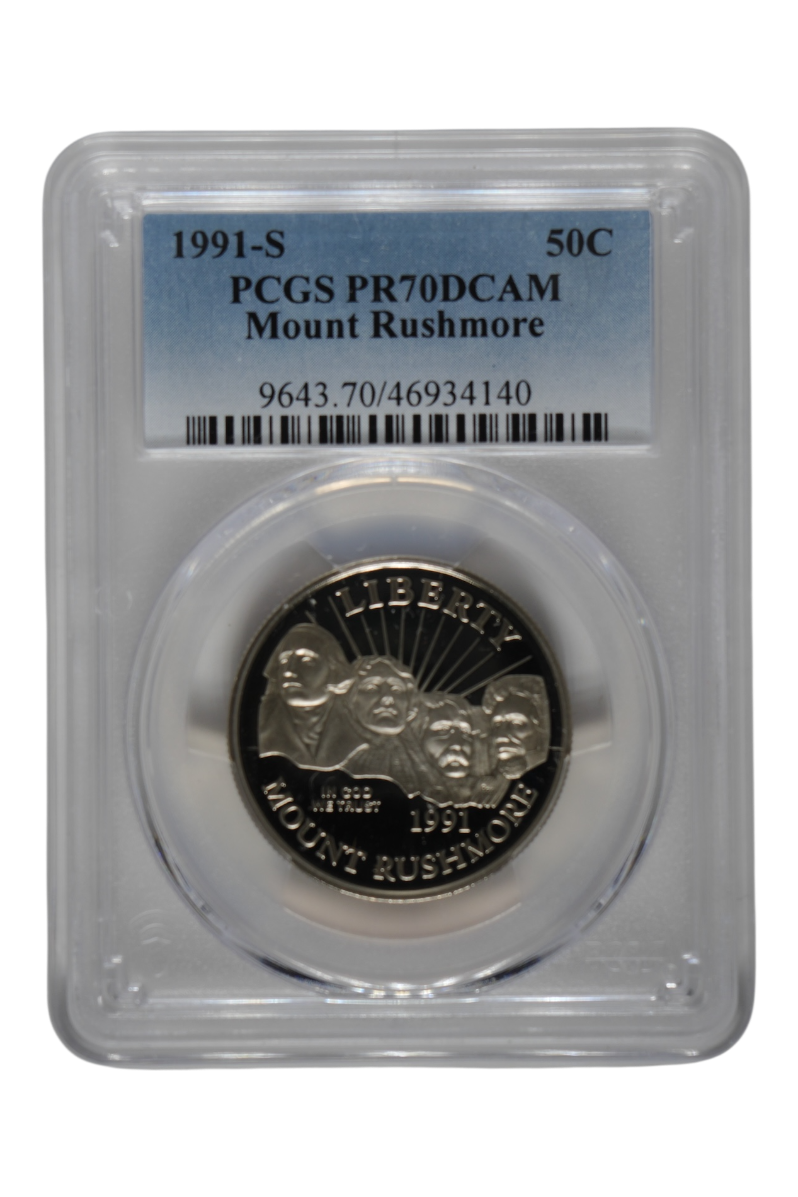 1991-S Mount Rushmore Clad Half Dollar PCGS PR 70 DCAM