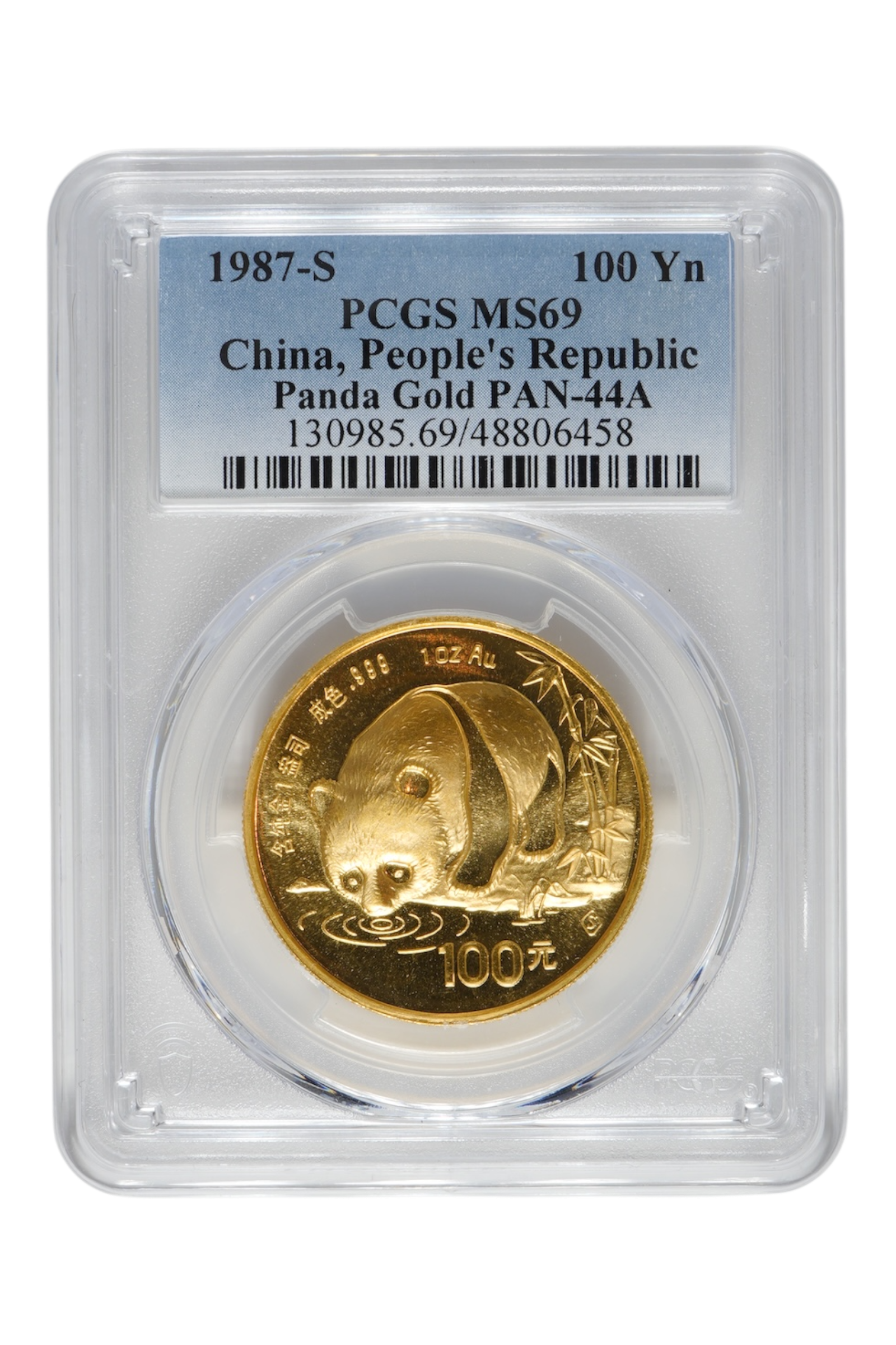 1987-S 0.999 oz Chinese Gold Panda PCGS MS 69