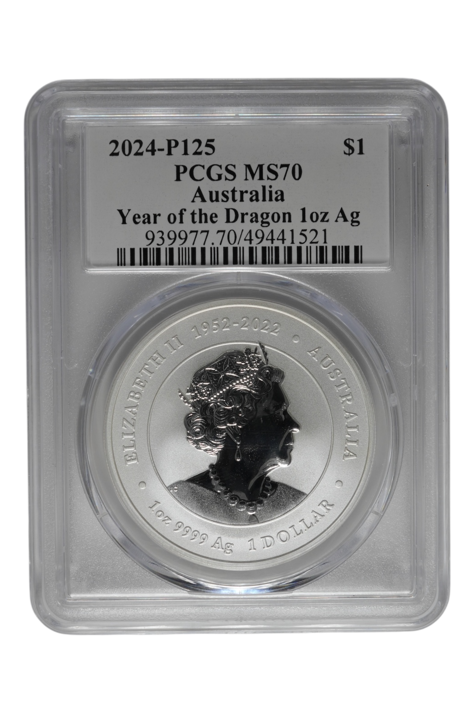 Australia 2024-P125 Silver Dollar Lunar Dragon