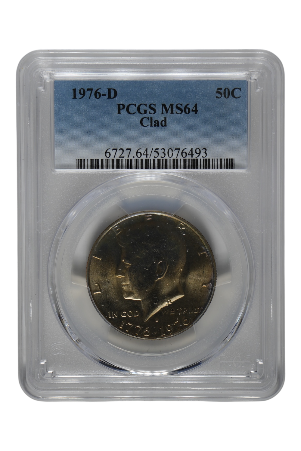 1976-D Kennedy Half Dollar Bicentennial PCGS MS 64 (Toned)