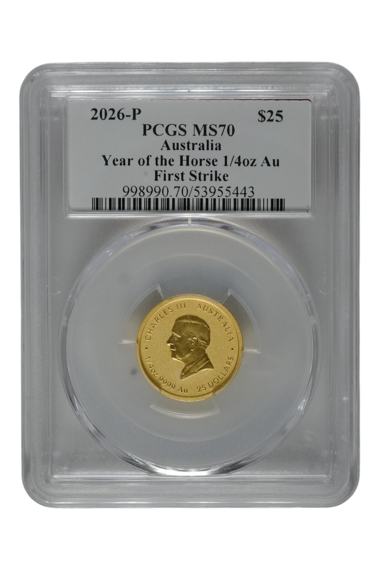 2026 1/4 oz Gold Australia Lunar Horse PCGS MS-70 FS