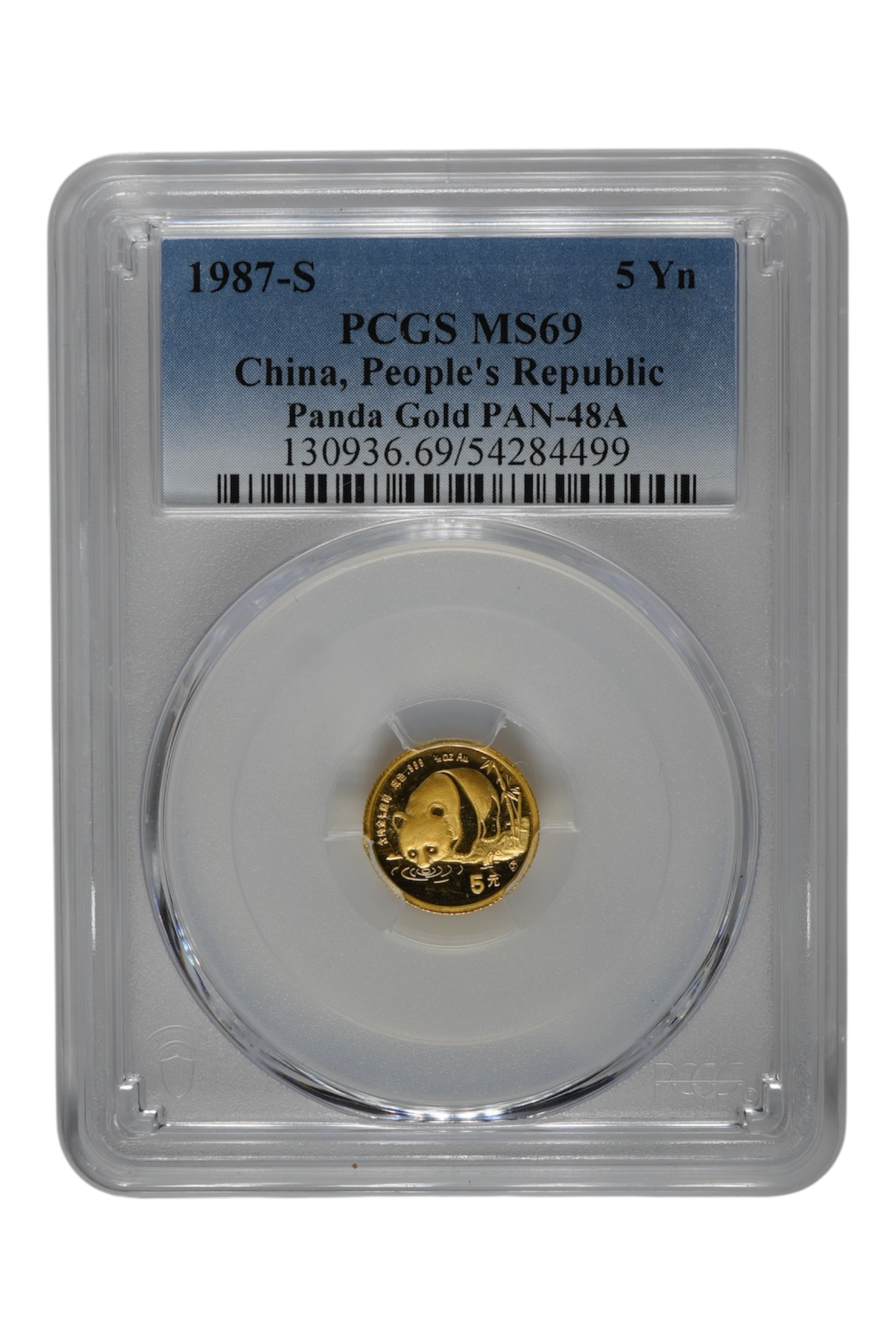 1987-S 1/20 oz China Gold Panda PCGS MS 69