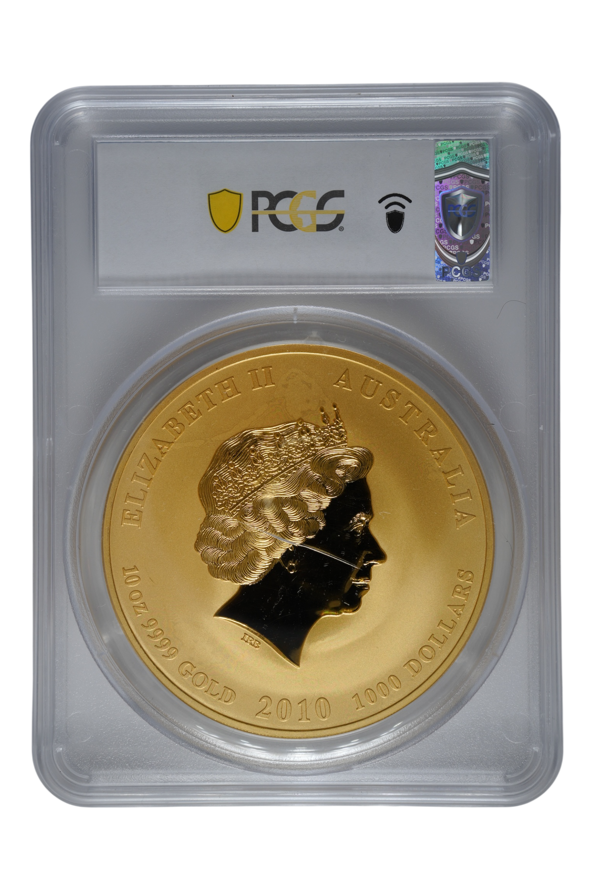 2010 Australia 10 oz Gold Lunar Tiger PCGS MS-66 (Series II)