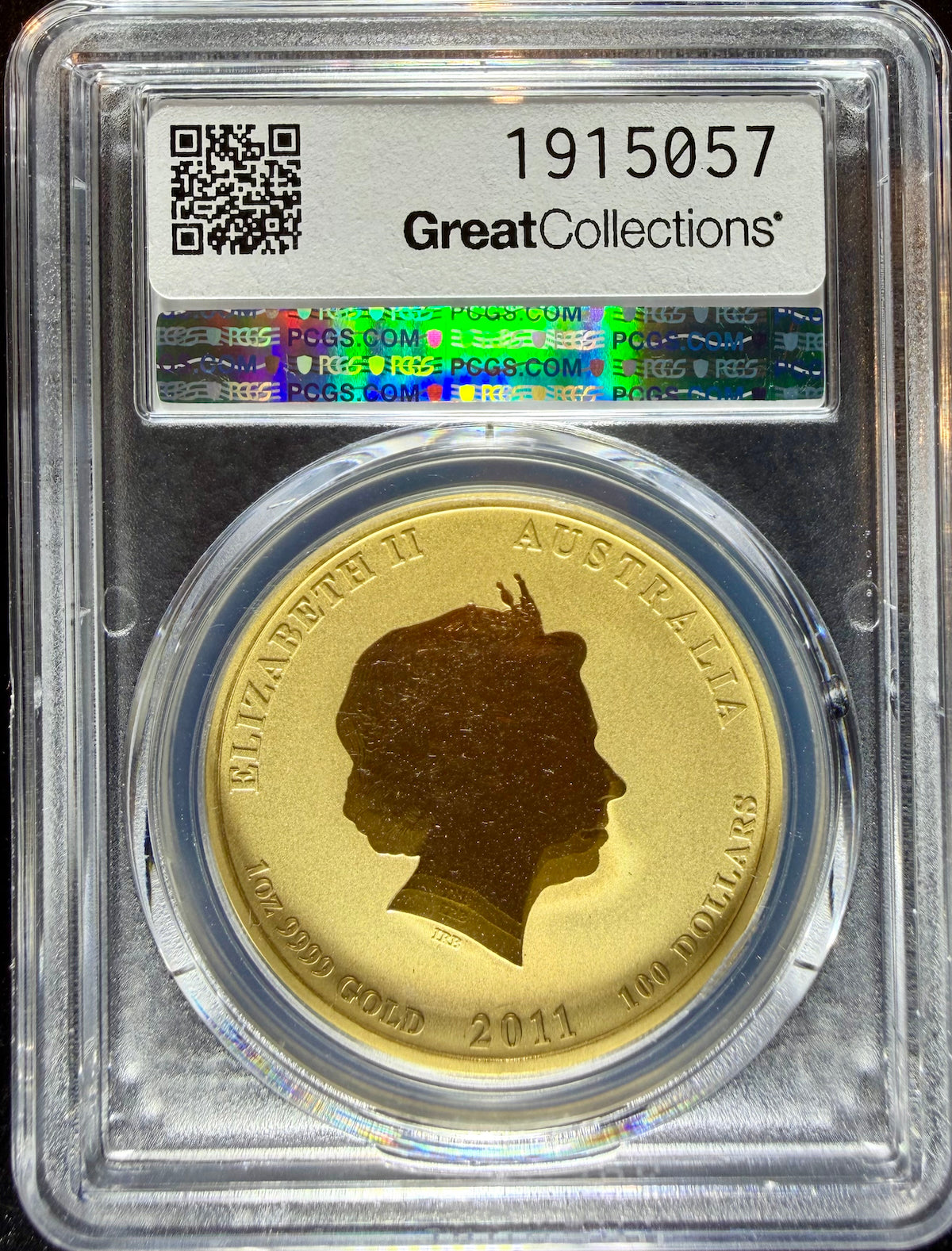 2011-P 1 oz Gold Australia Lunar Rabbit PCGS MS-69