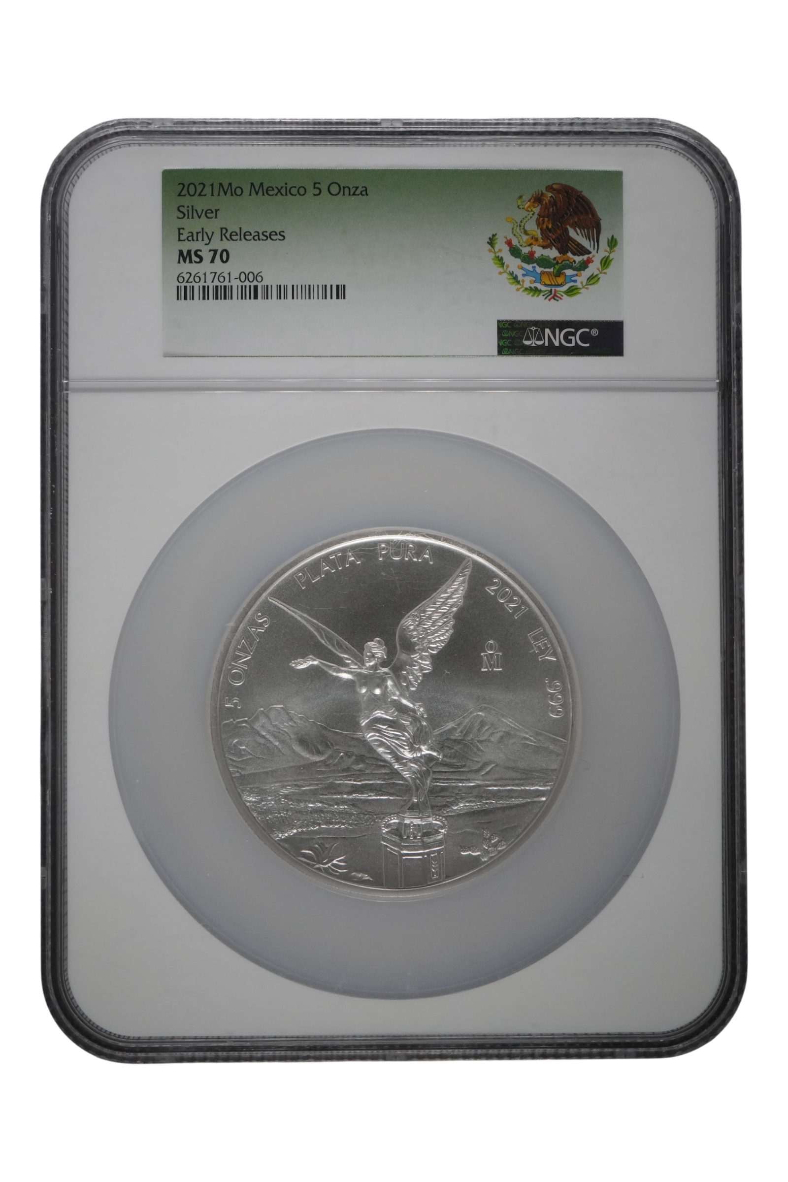 2021 5 oz Silver Mexico Libertad NGC MS 70