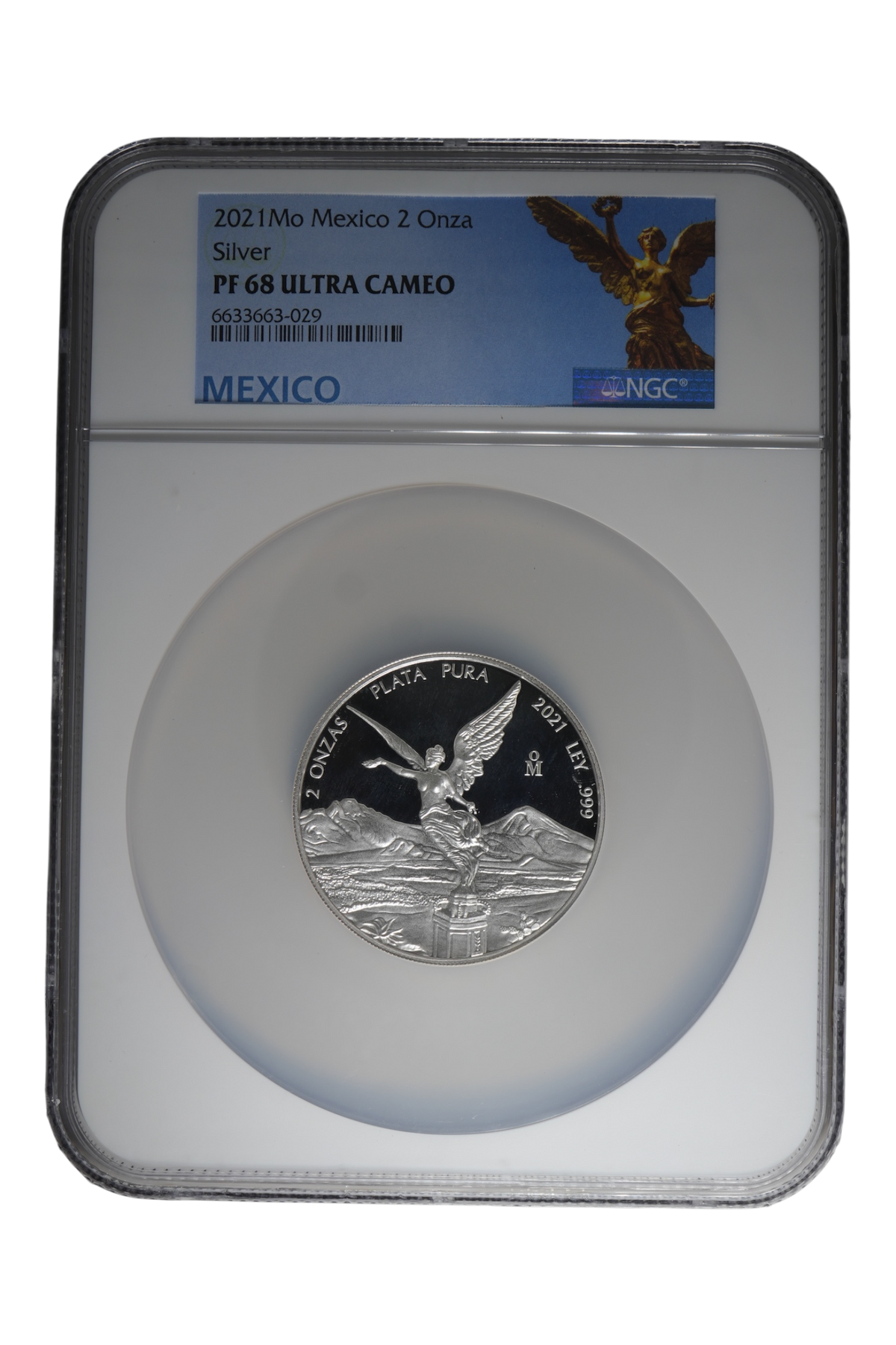 2021-Mo 2 oz Silver Mexico Libertad Proof NGC PF 68 Ultra Cameo