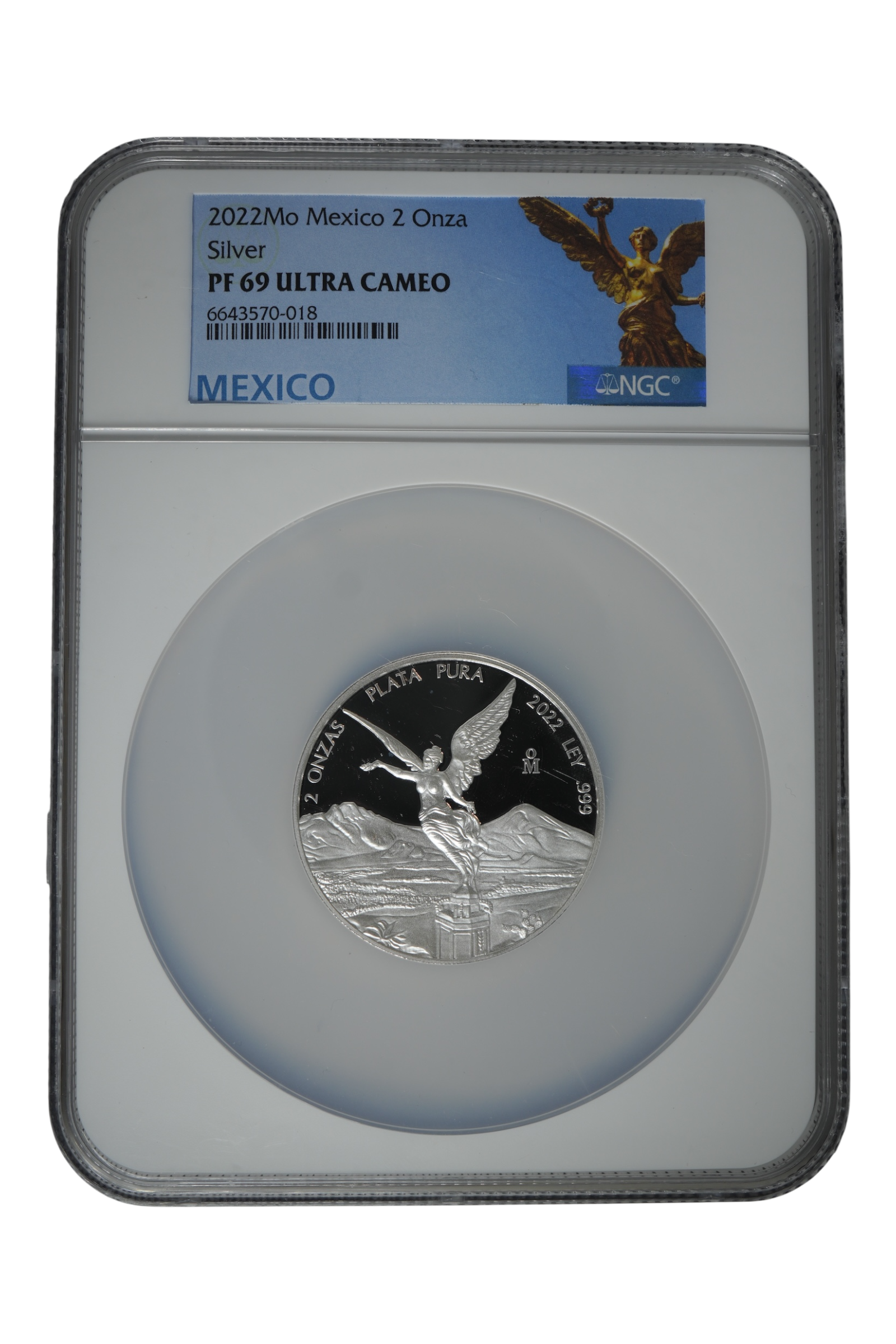 2022 2 oz Silver Mexico Libertad NGC Proof-69 UC