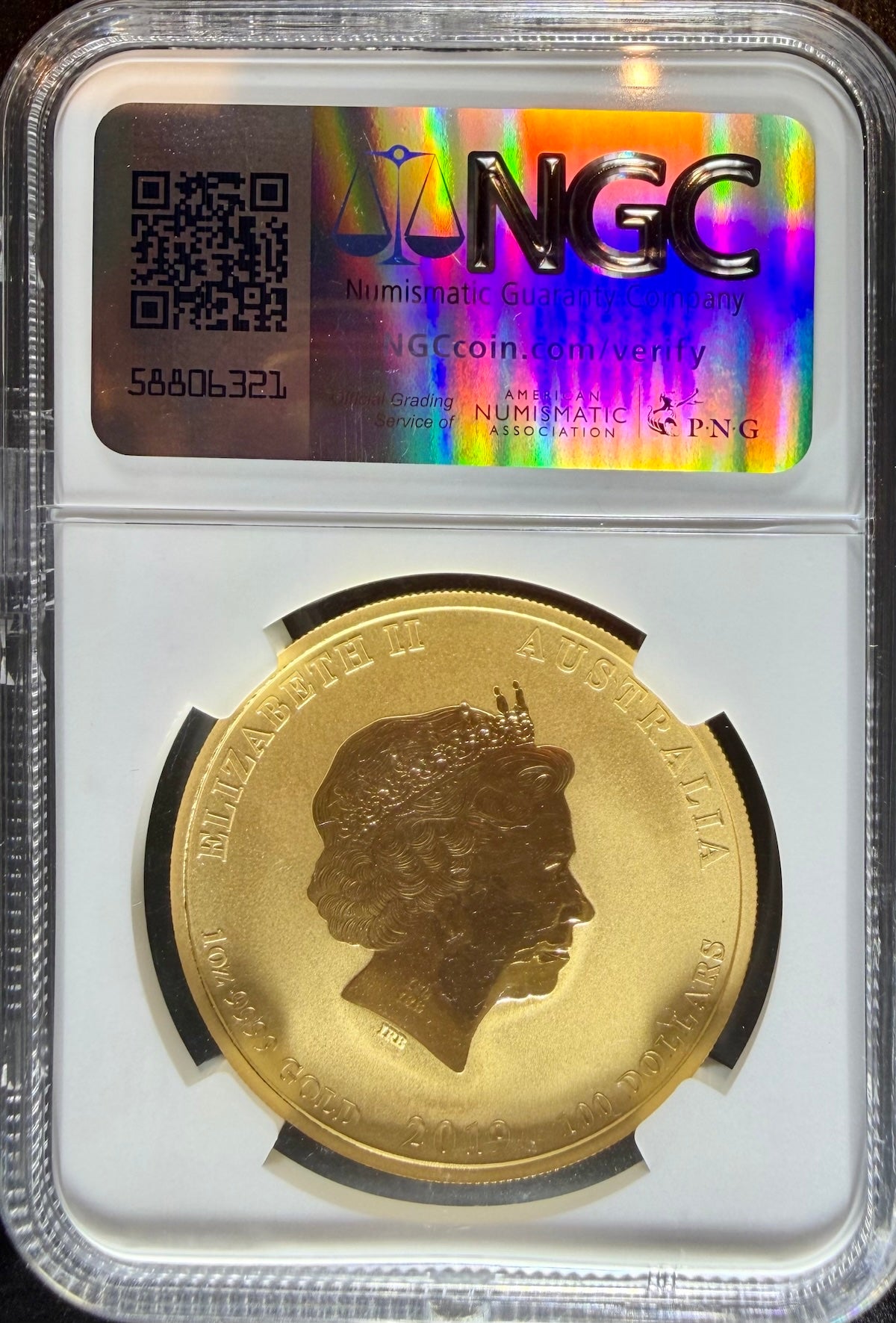 2019 1 oz Gold Australia Lunar Pig NGC MS 70