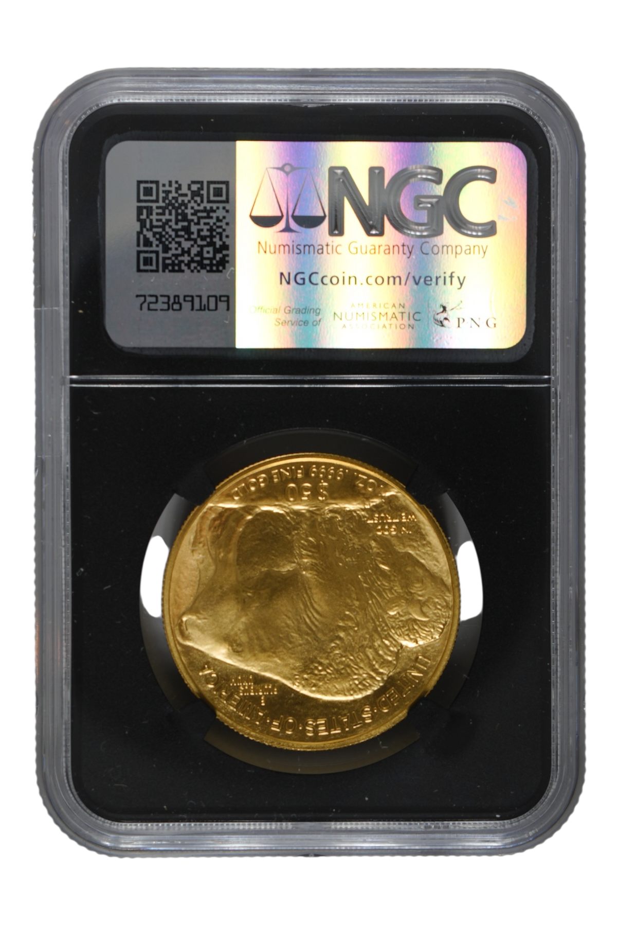 2024 $50 One-Ounce Gold American Buffalo First Day of Issue NGC MS-70 (Mercanti Signed Label) (Black Retro Holder)