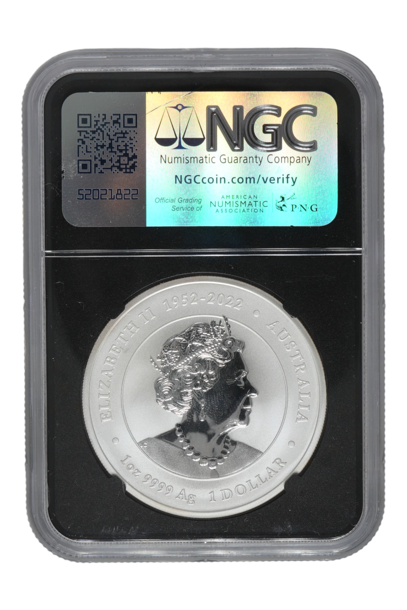 2024-P125 1 oz Silver Australia Lunar Dragon NGC MS-70 (Black Retro Holder)