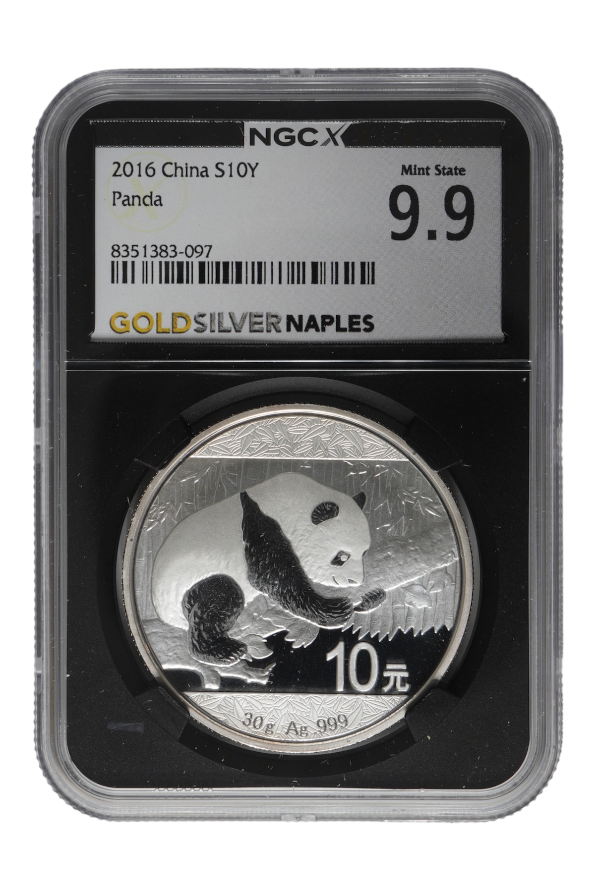 2016 30 g China Chinese Silver Panda NGCX 9.9