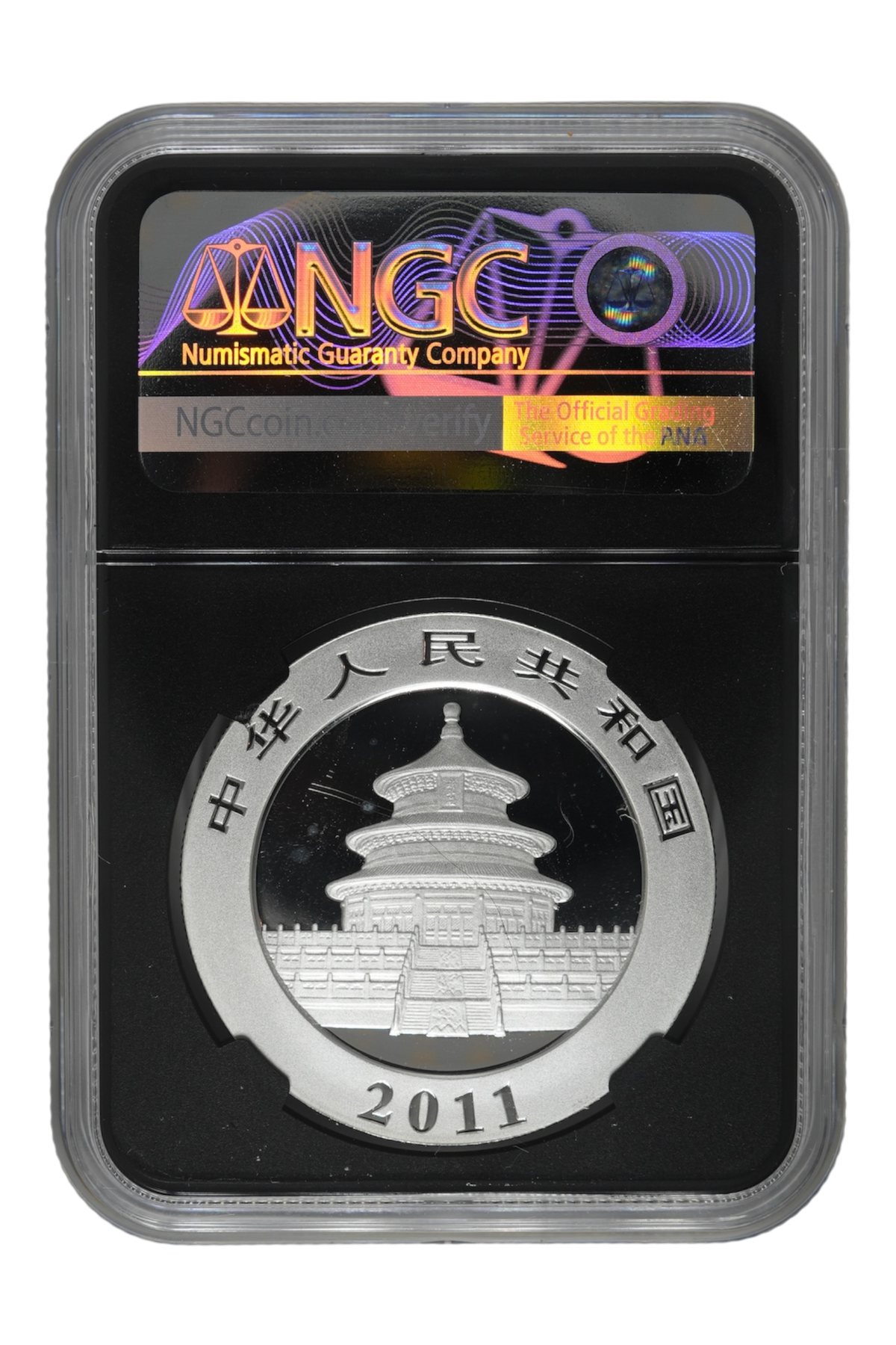 2011 1 oz Silver China Chinese Silver Panda NGCX 9.9