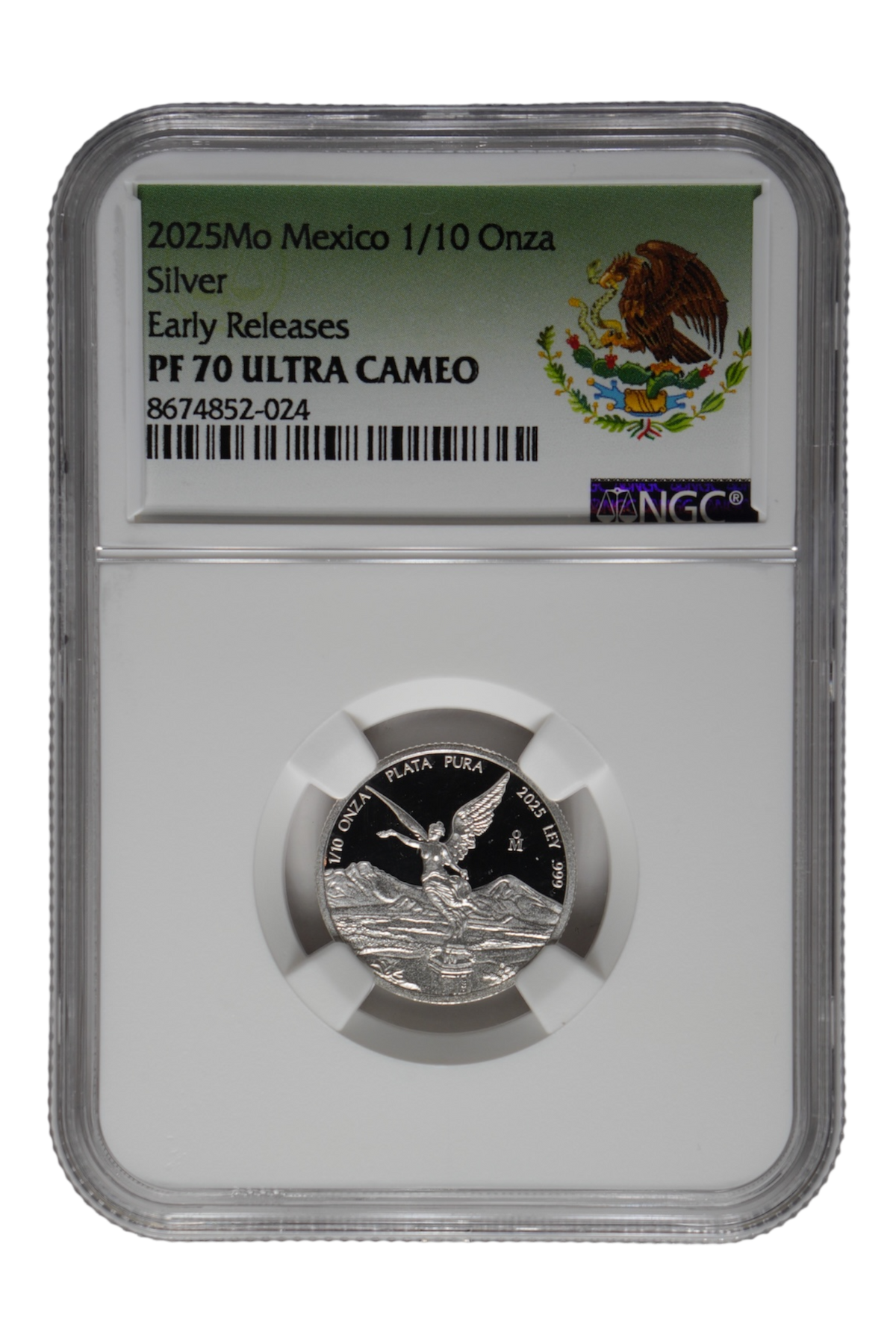 2025-Mo Mexico 1/10 oz Silver Libertad Proof NGC PF-70 Ultra Cameo Early Releases