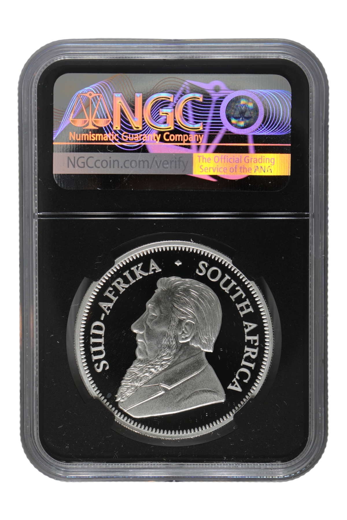 South Africa 2025 Silver Krugerrand Paul Kruger Bicentennial Privy KM-691 First Day of Issue NGC PF-70 UC (Black Retro Holder)