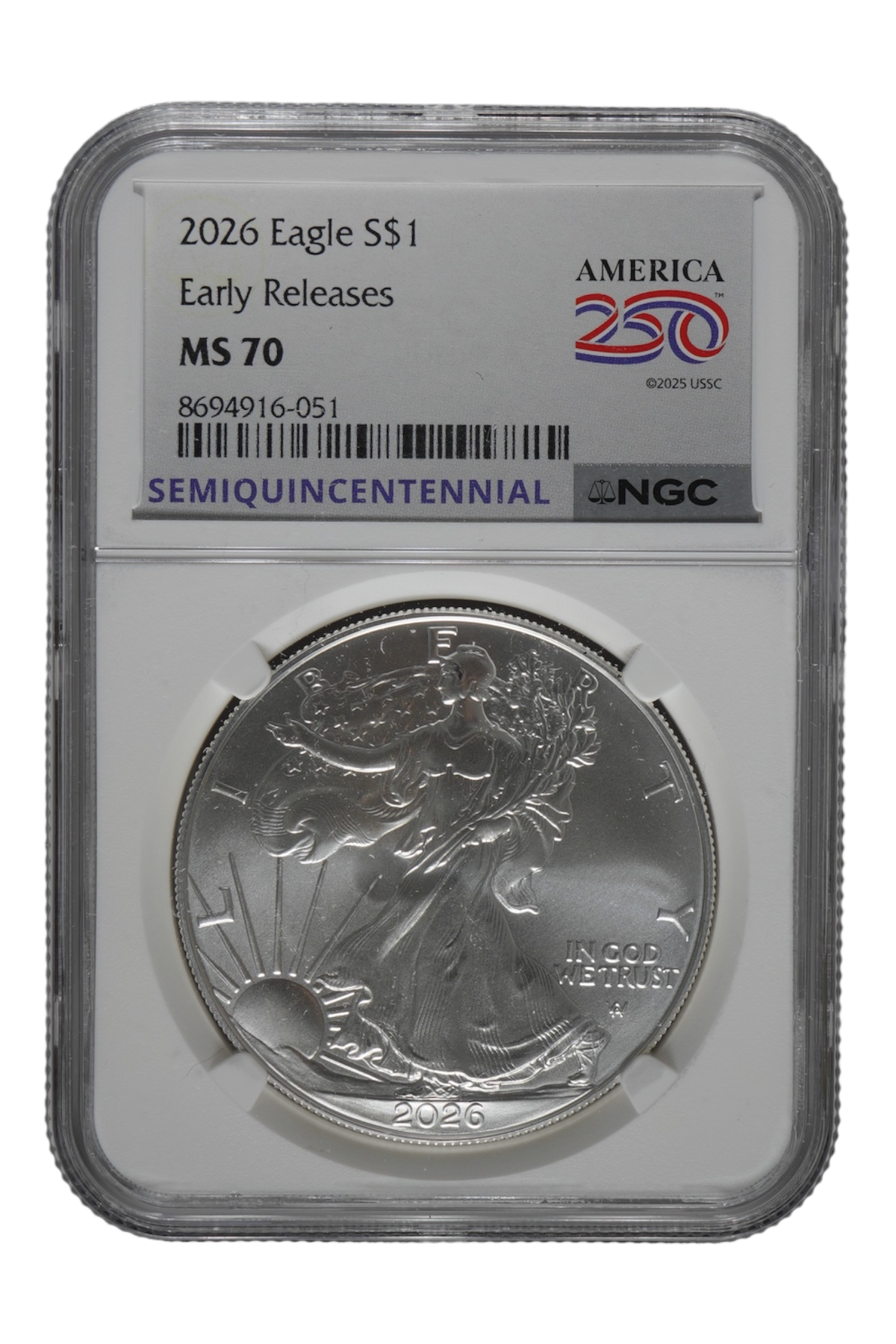 2026 1 oz American Silver Eagle NGC MS 70 ER