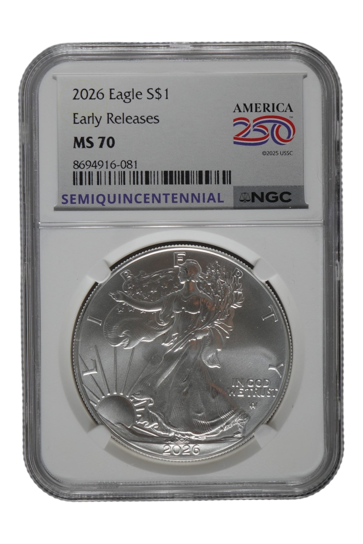 2026 1 oz American Silver Eagle NGC MS 70 ER