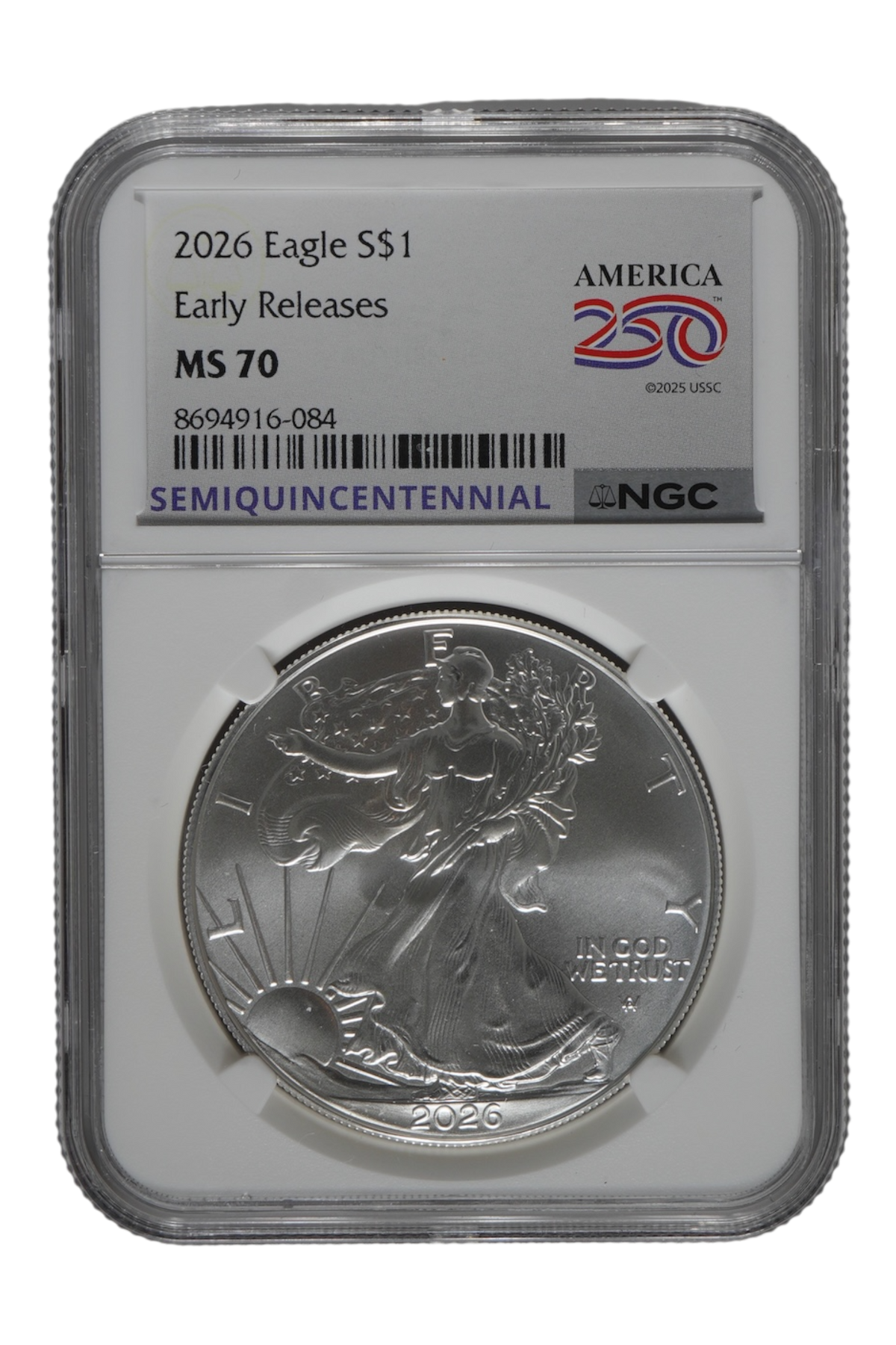 2026 1 oz American Silver Eagle NGC MS 70 ER