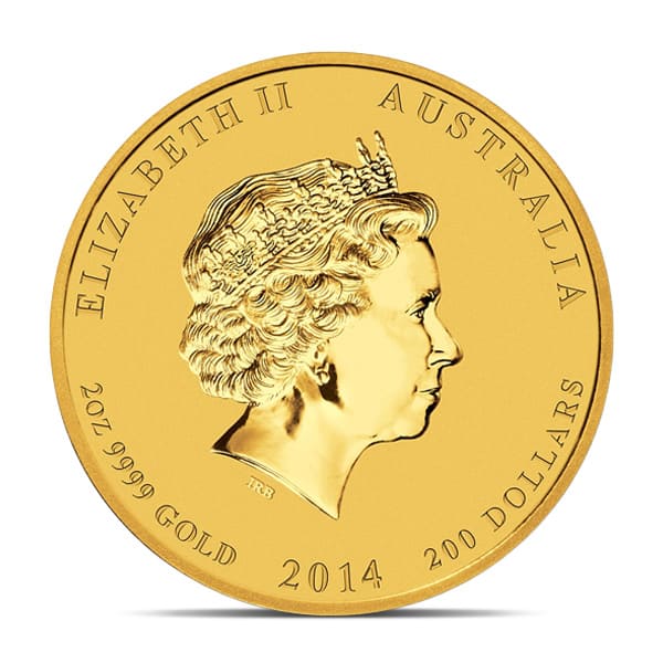 2014 2 oz Gold Australia Lunar Horse BU