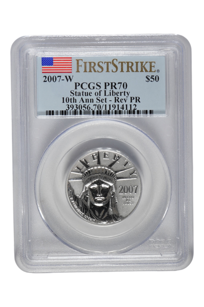 2007-W 1/2 oz American Platinum Eagle PCGS PR-70 FS Rev Proof