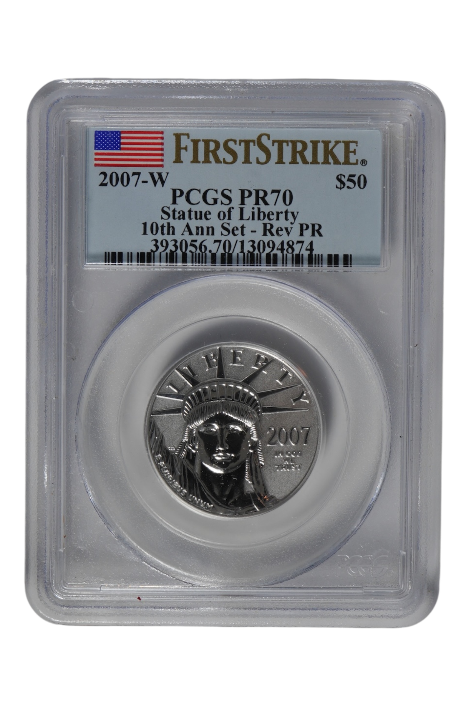 2007 1/2 oz Platinum United States American Platinum Eagle PCGS Proof-70 RP