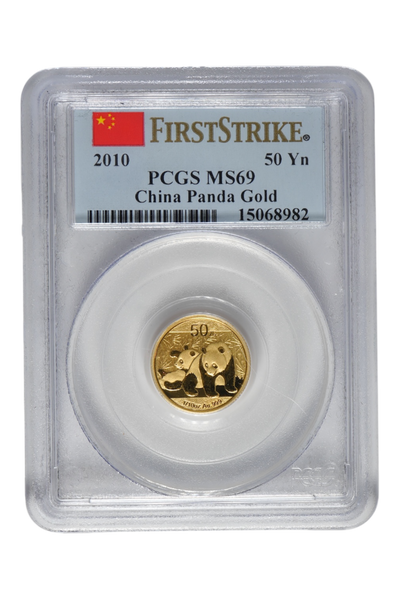 2010 0.0999 oz Chinese Gold Panda PCGS MS 69 FS