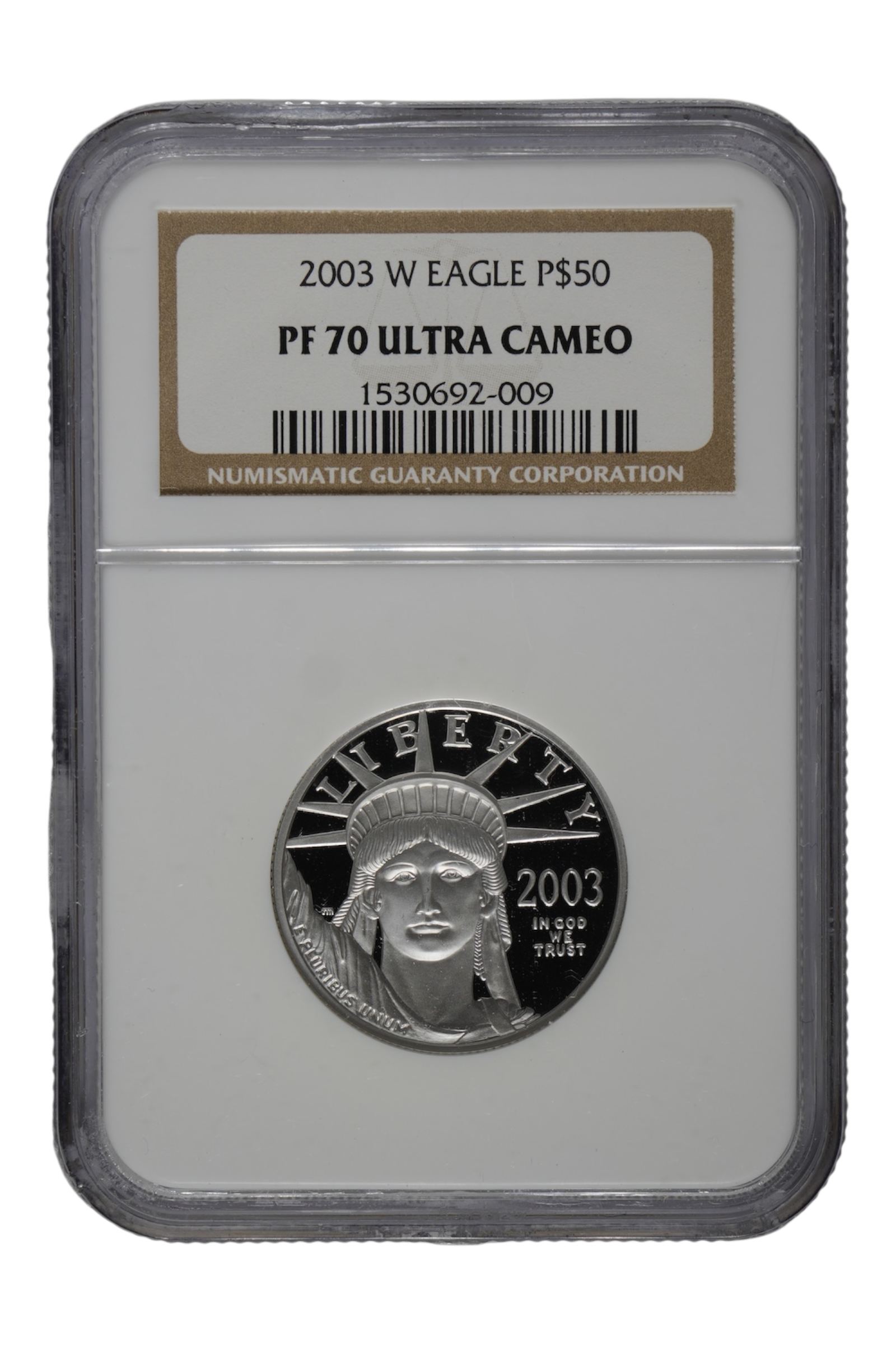 2003-W 1/2 oz Platinum Eagle NGC PF 70 Ultra Cameo