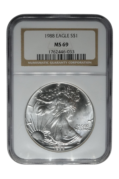 1988 1 oz American Silver Eagle NGC MS 69